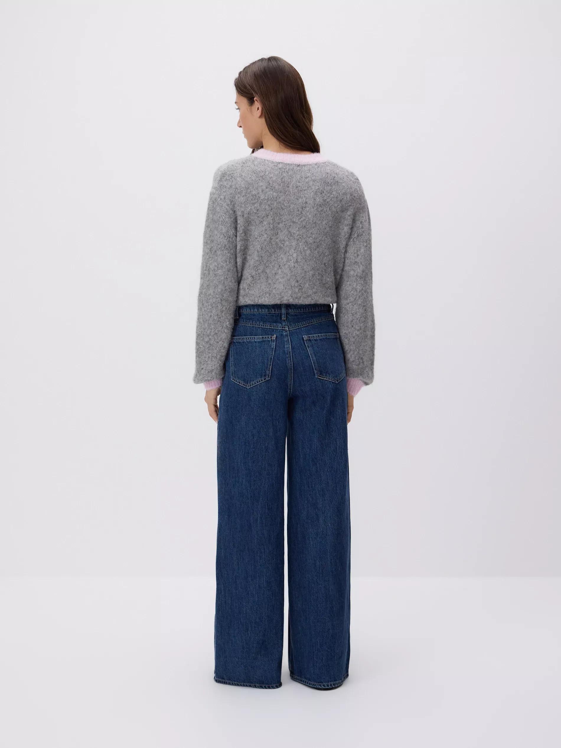 جينز أزرق واسع الساق, Blue, medium