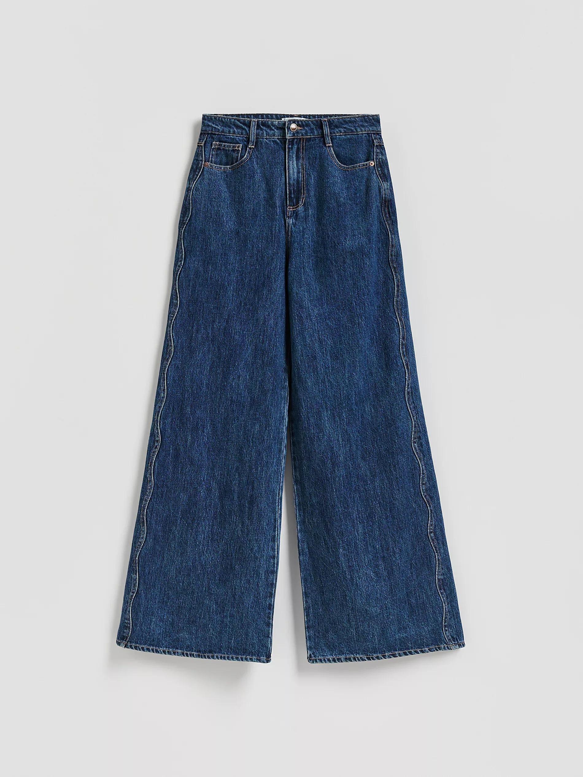 Blue Jeans Wide Leg Jeans, Blue, large image number 4