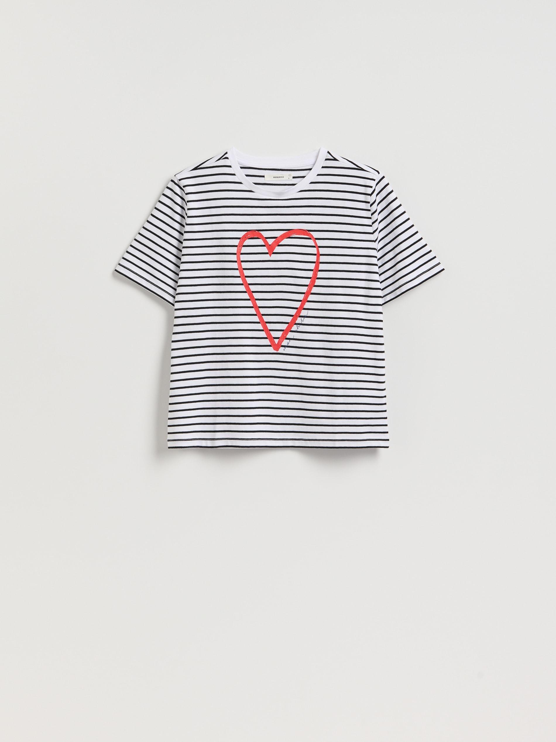 Multicolour T-Shirt With Heart Detail, Multicolor, large image number 3