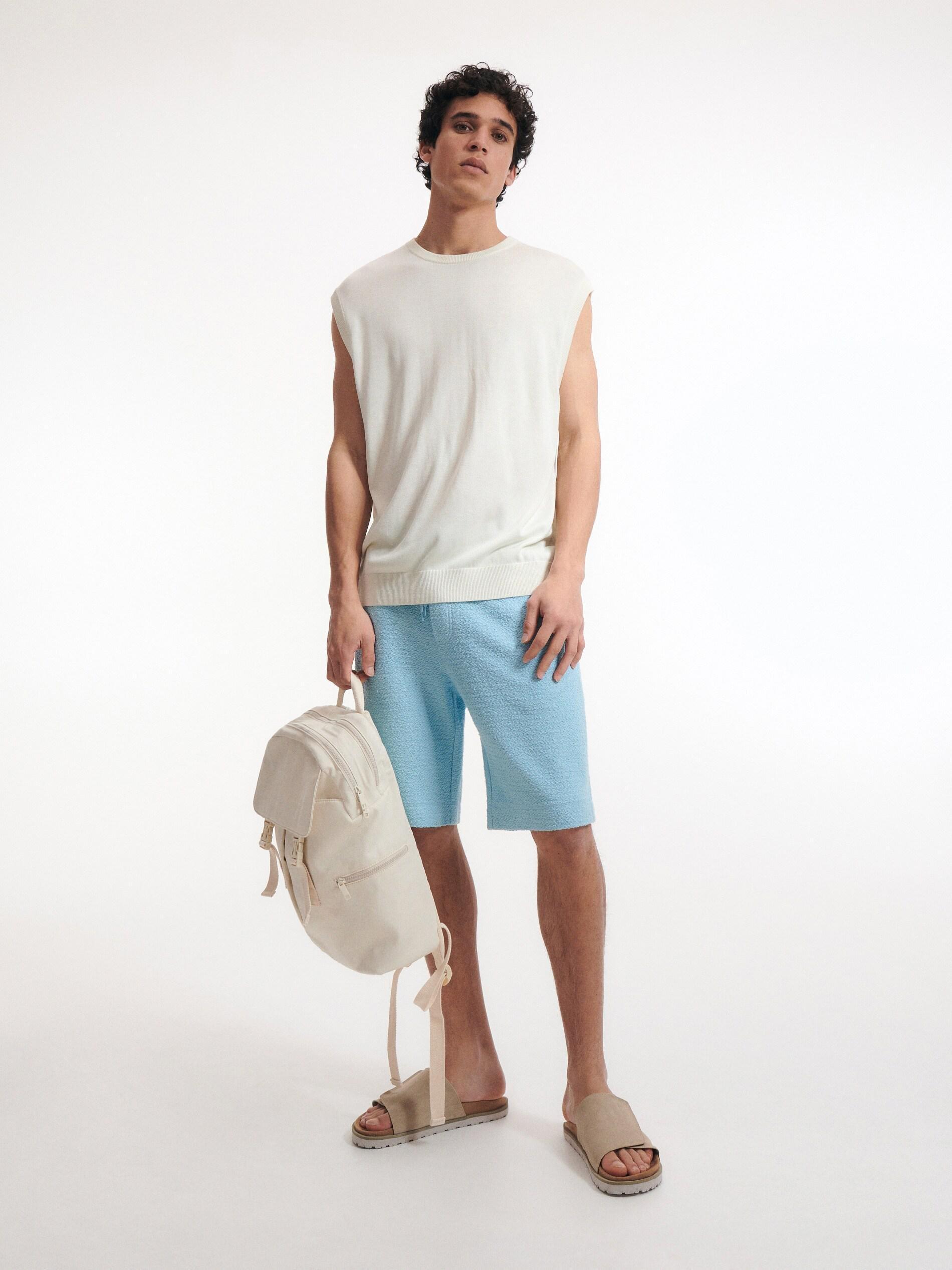 Blue Terrycloth Shorts, , large image number 0