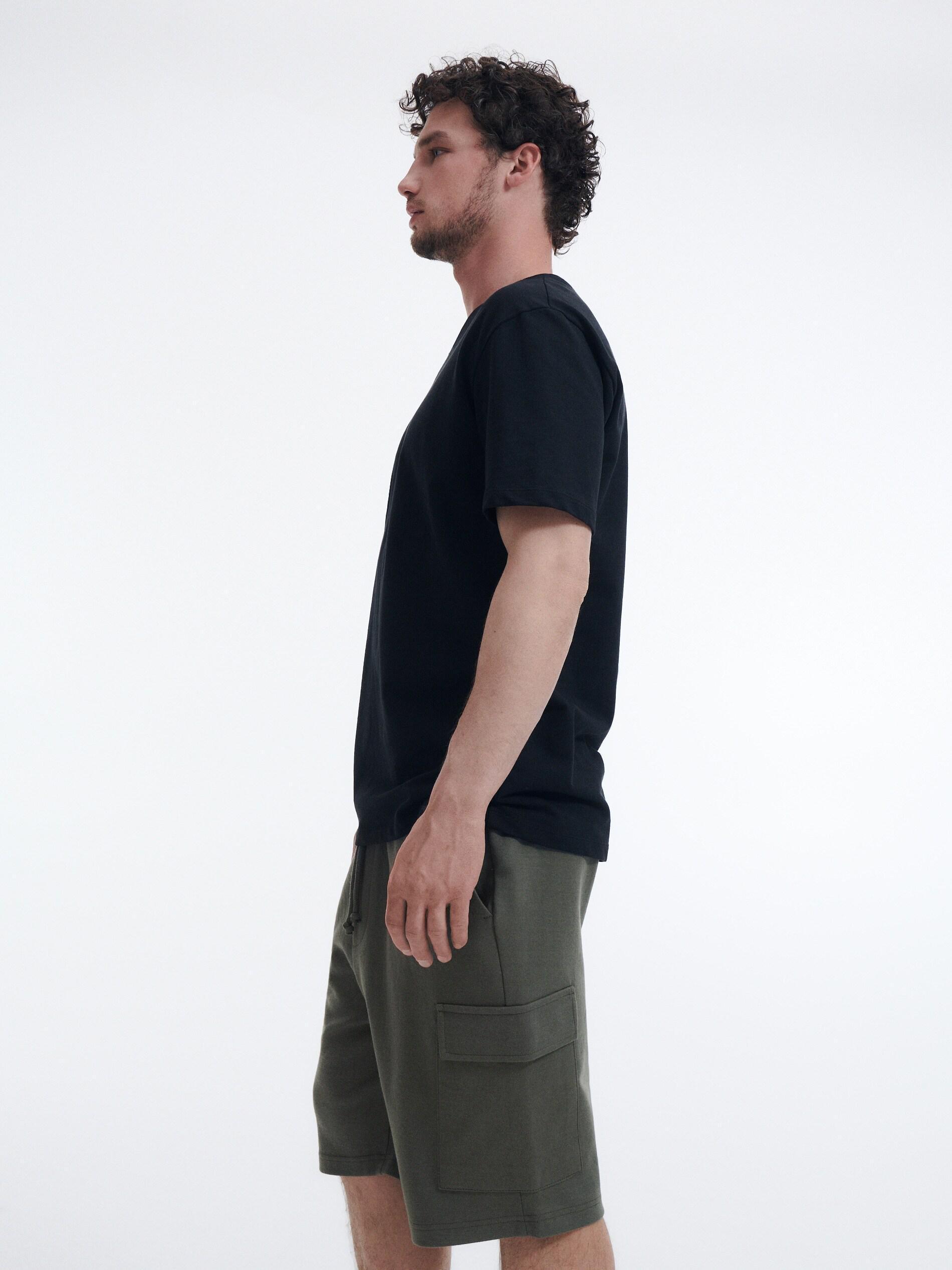 Green Plain Cargo Shorts, , large image number 1