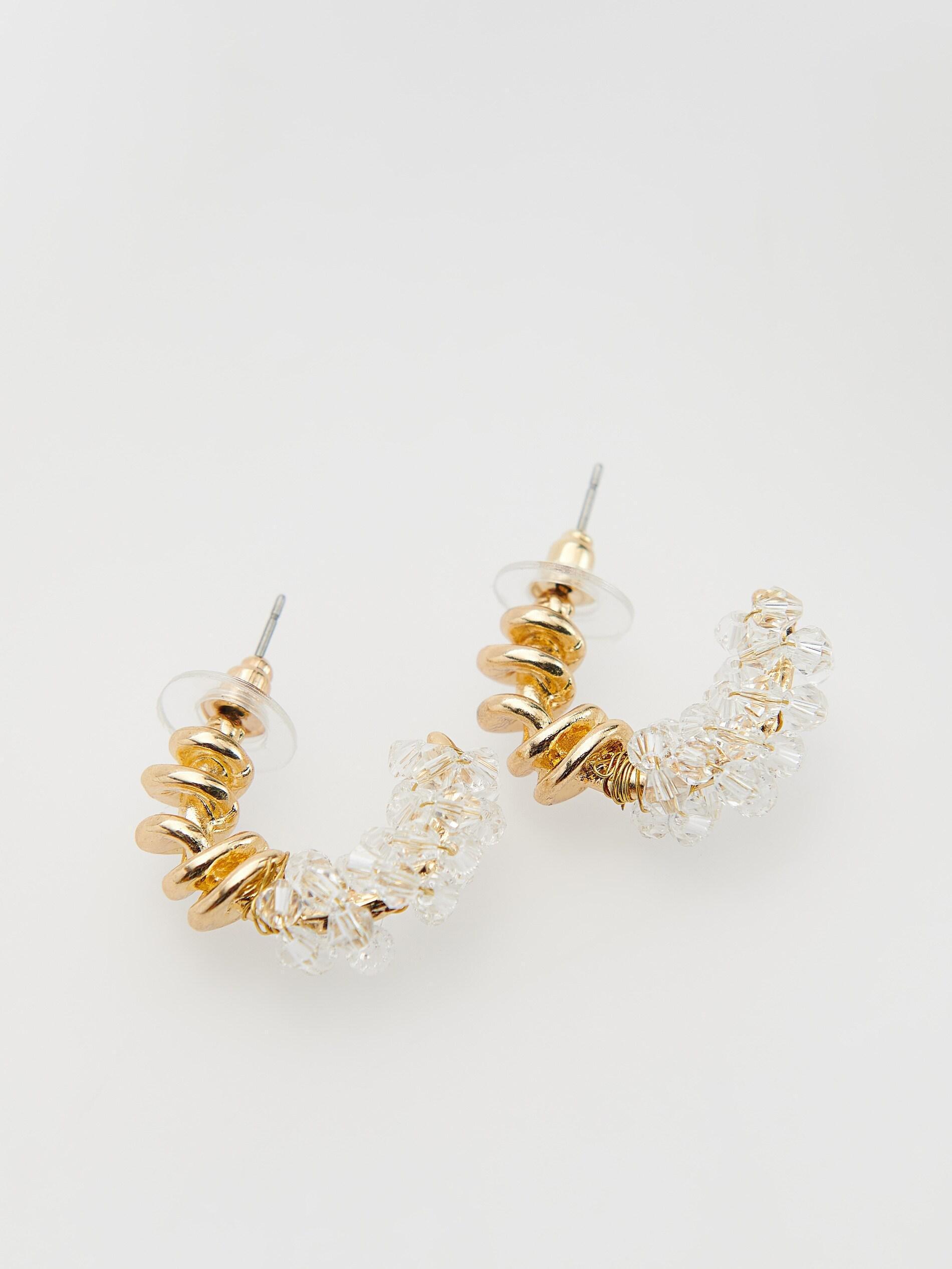 Gold Decorative Earrings, , large image number 1