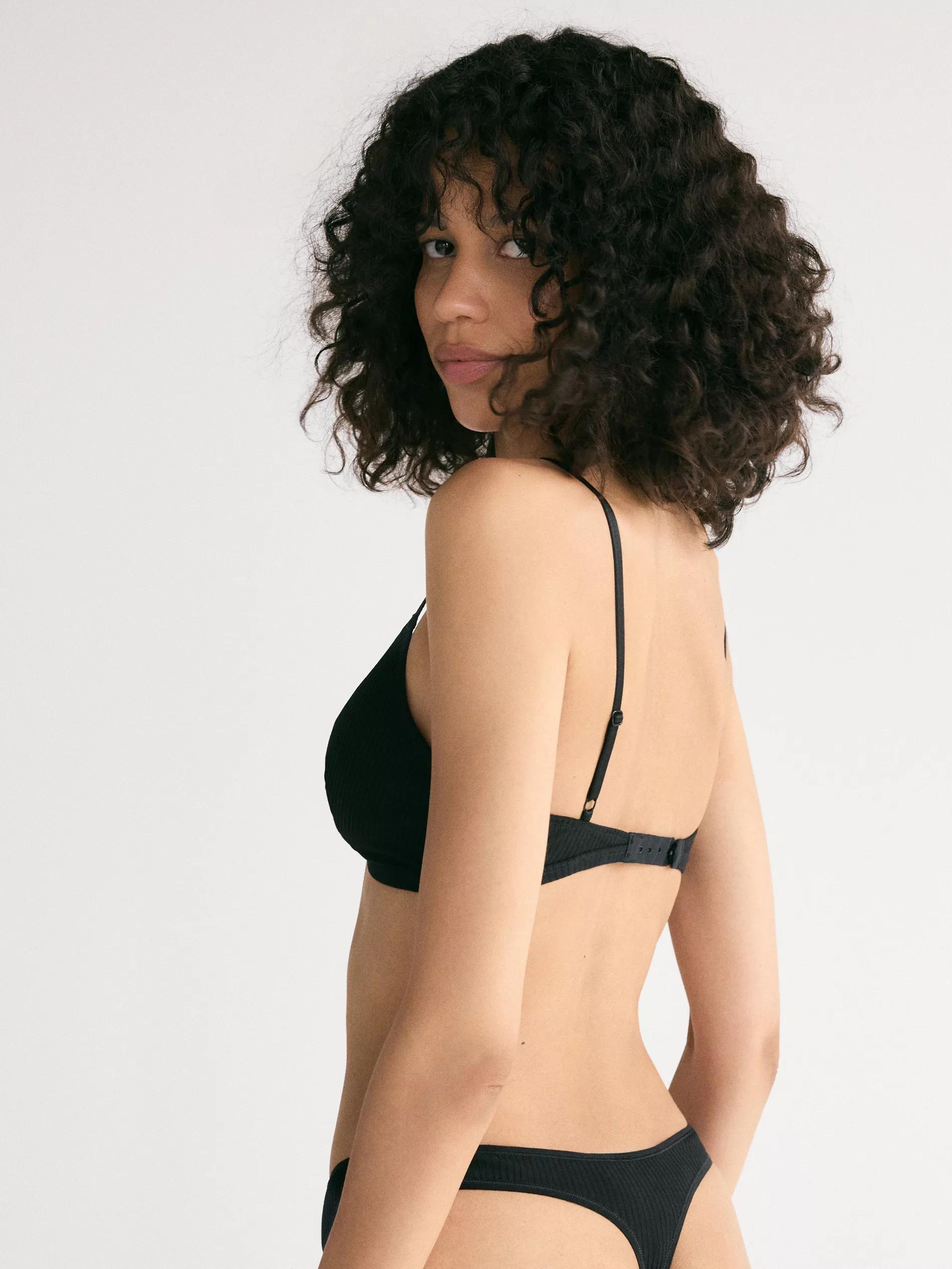 Black Soft Bras 2 Pack, Black, large image number 3