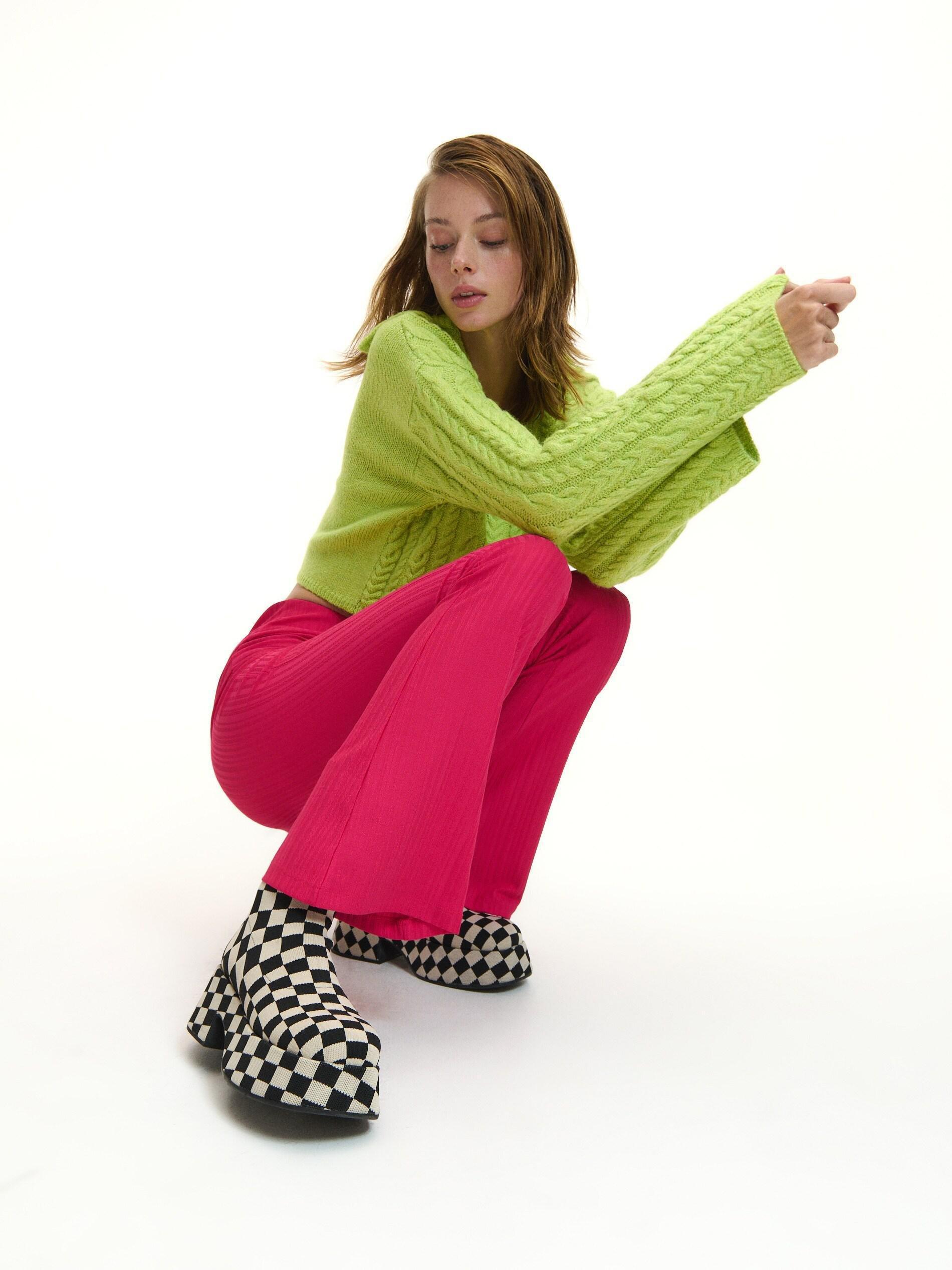 Pink Flare Trousers, , large image number 3