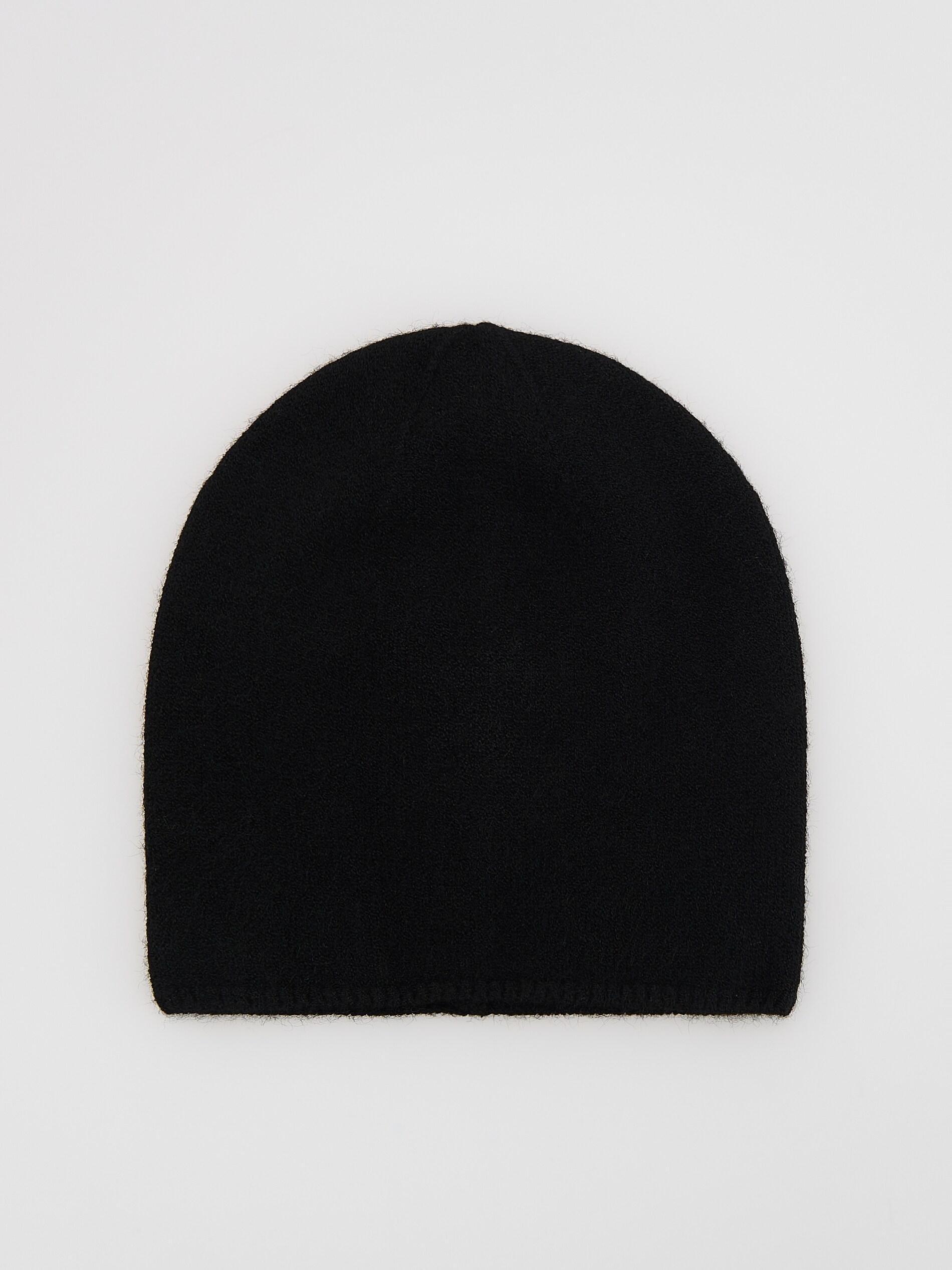 Black Beanie, Black, medium