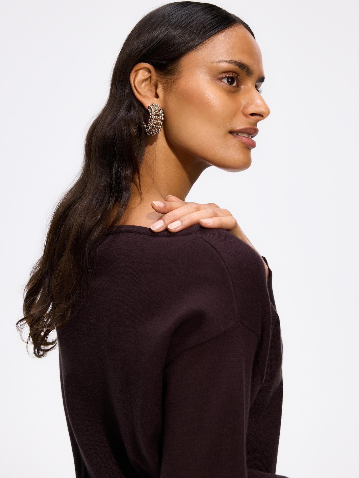 Red Viscose Blend Jumper, Burgundy, large image number 1