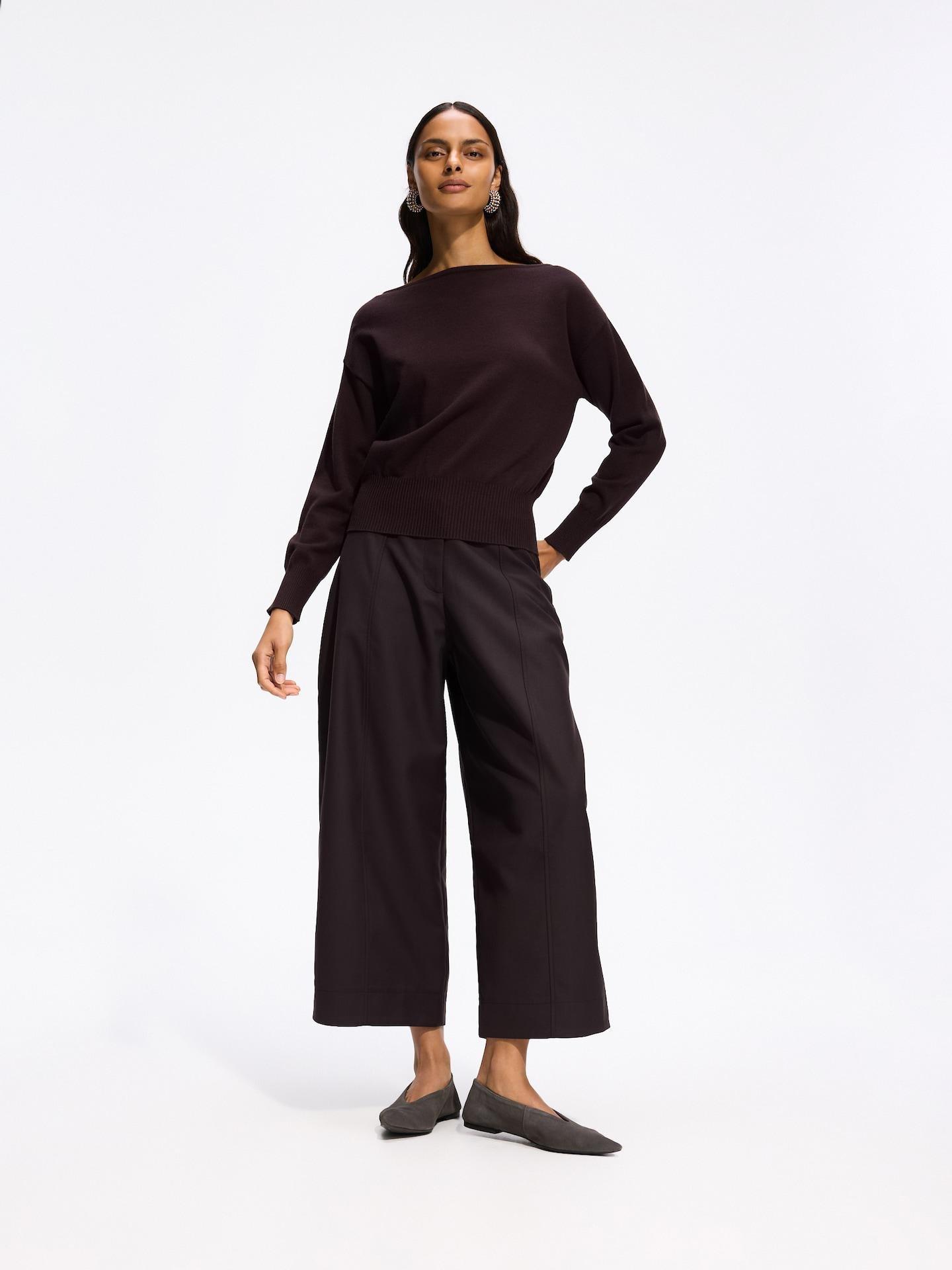Red Viscose Blend Jumper, Burgundy, large image number 2