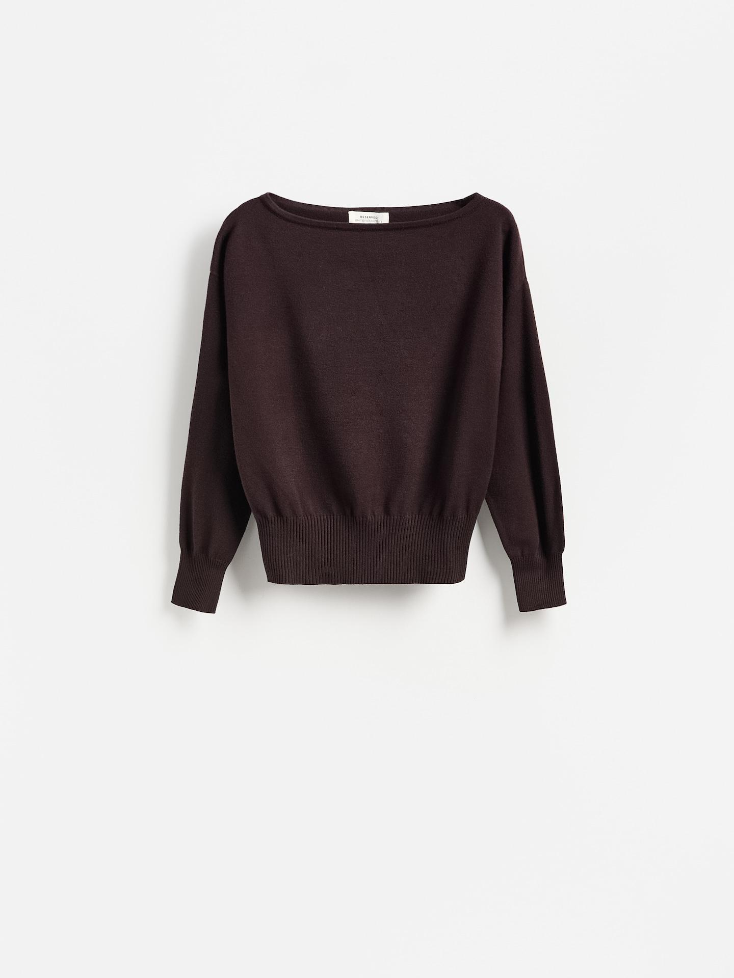 Red Viscose Blend Jumper, Burgundy, large image number 3