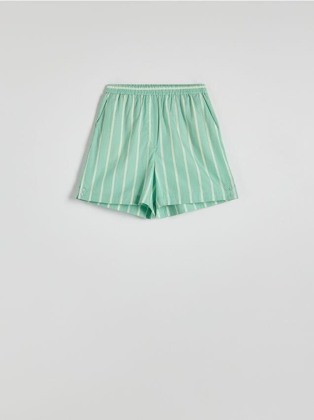 Green Cotton Shorts, , large image number 0
