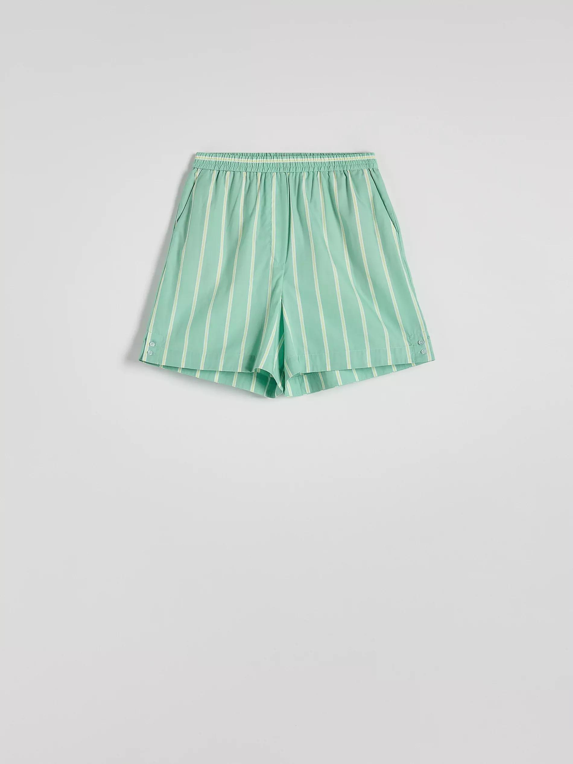 Green Cotton Shorts, , large image number 5