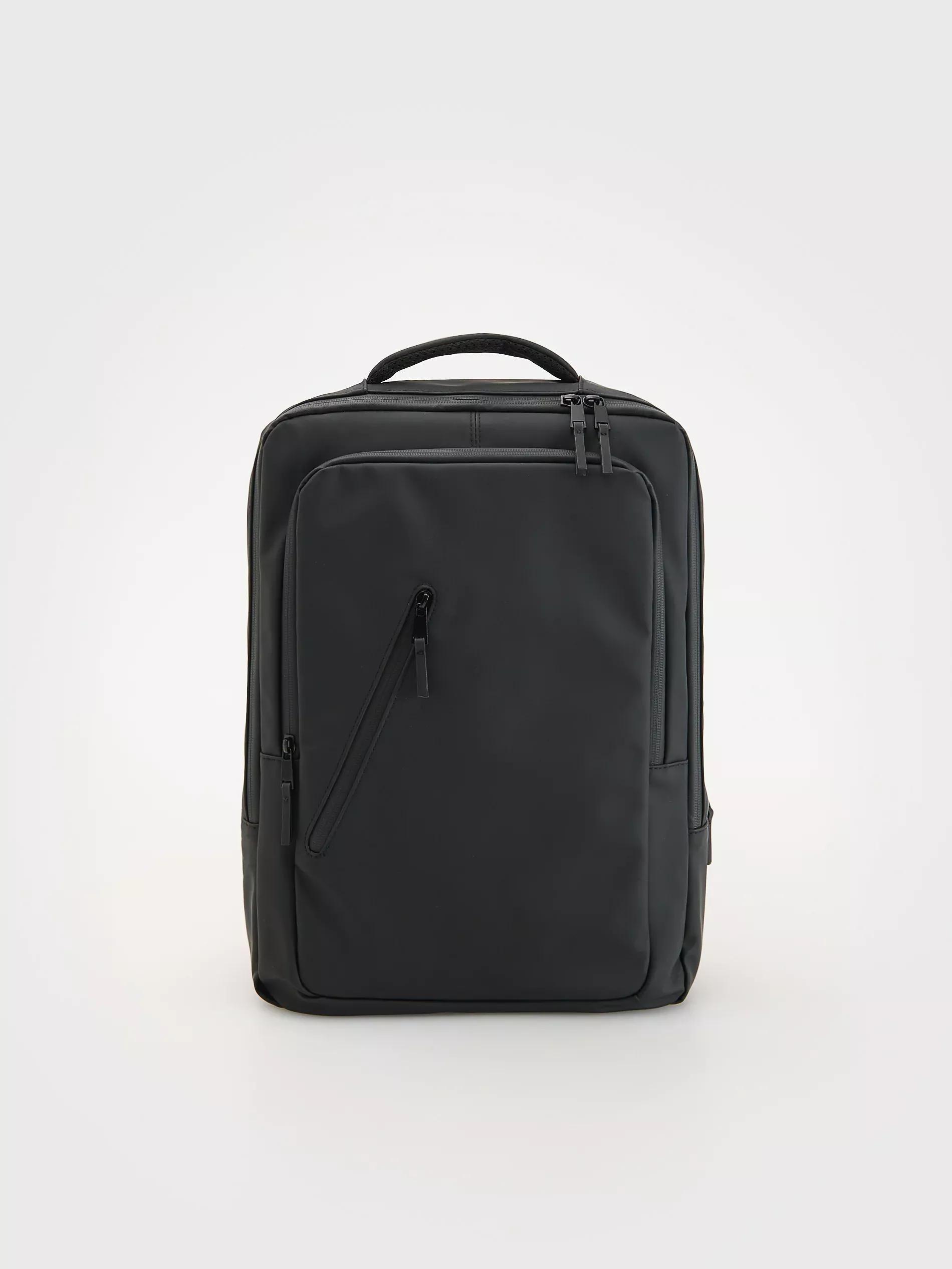 Black Waterproof Backpack, Black, large image number 0