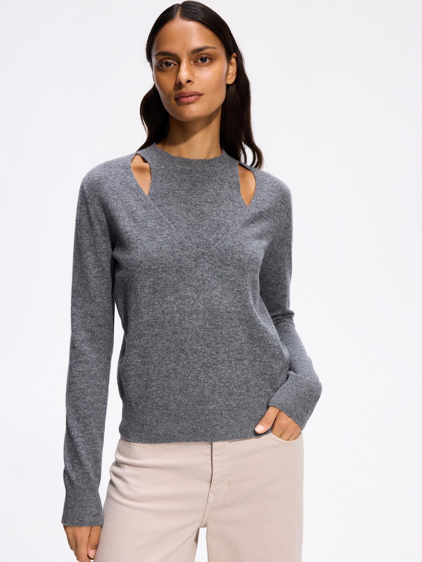 Grey Wool Jumper, Grey, medium