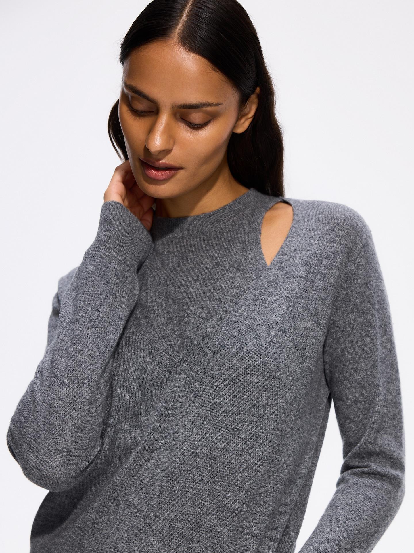 Grey Wool Jumper, Grey, medium
