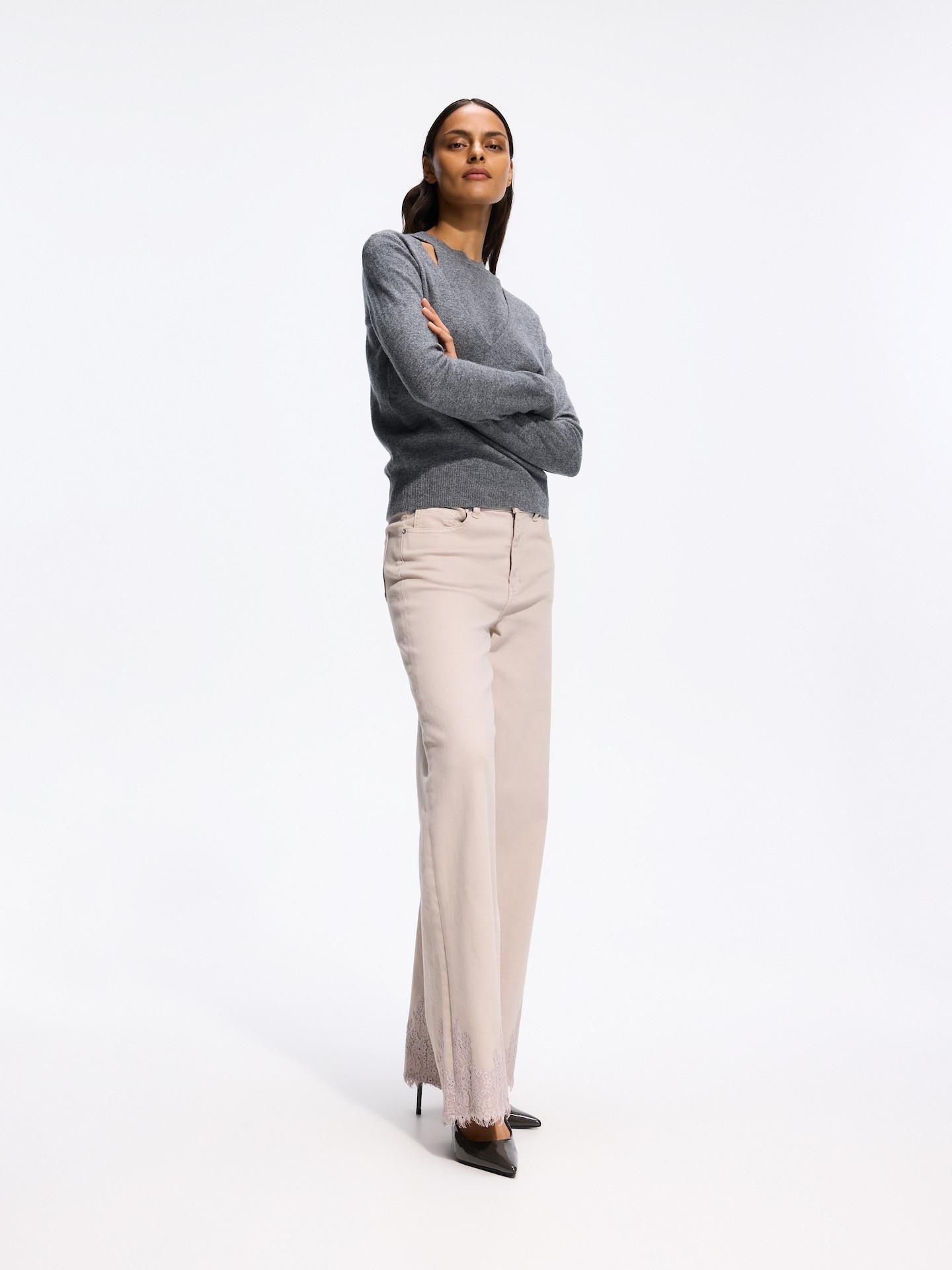 Grey Wool Jumper, Grey, large image number 2