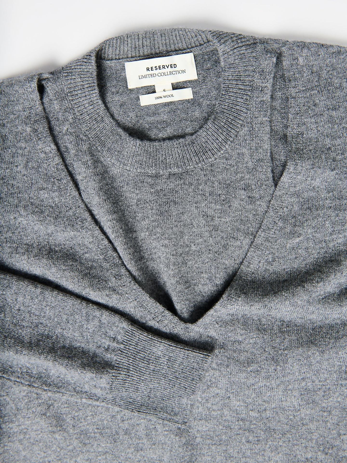 Grey Wool Jumper, Grey, large image number 5