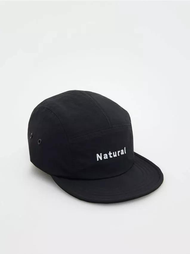 Black Printed Cap, Black, large image number 0