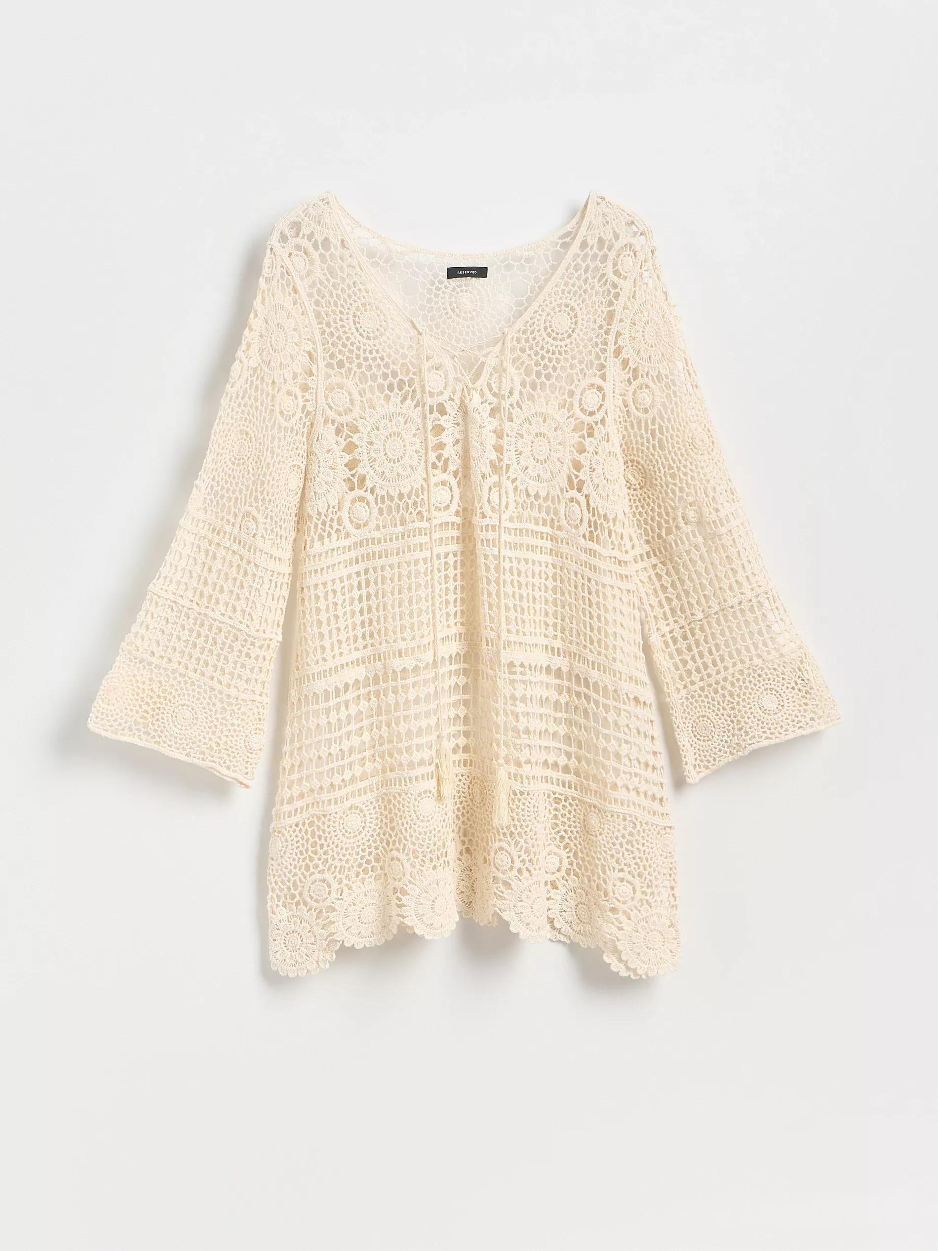Cream Beach Jersey Cover Up, , large image number 1