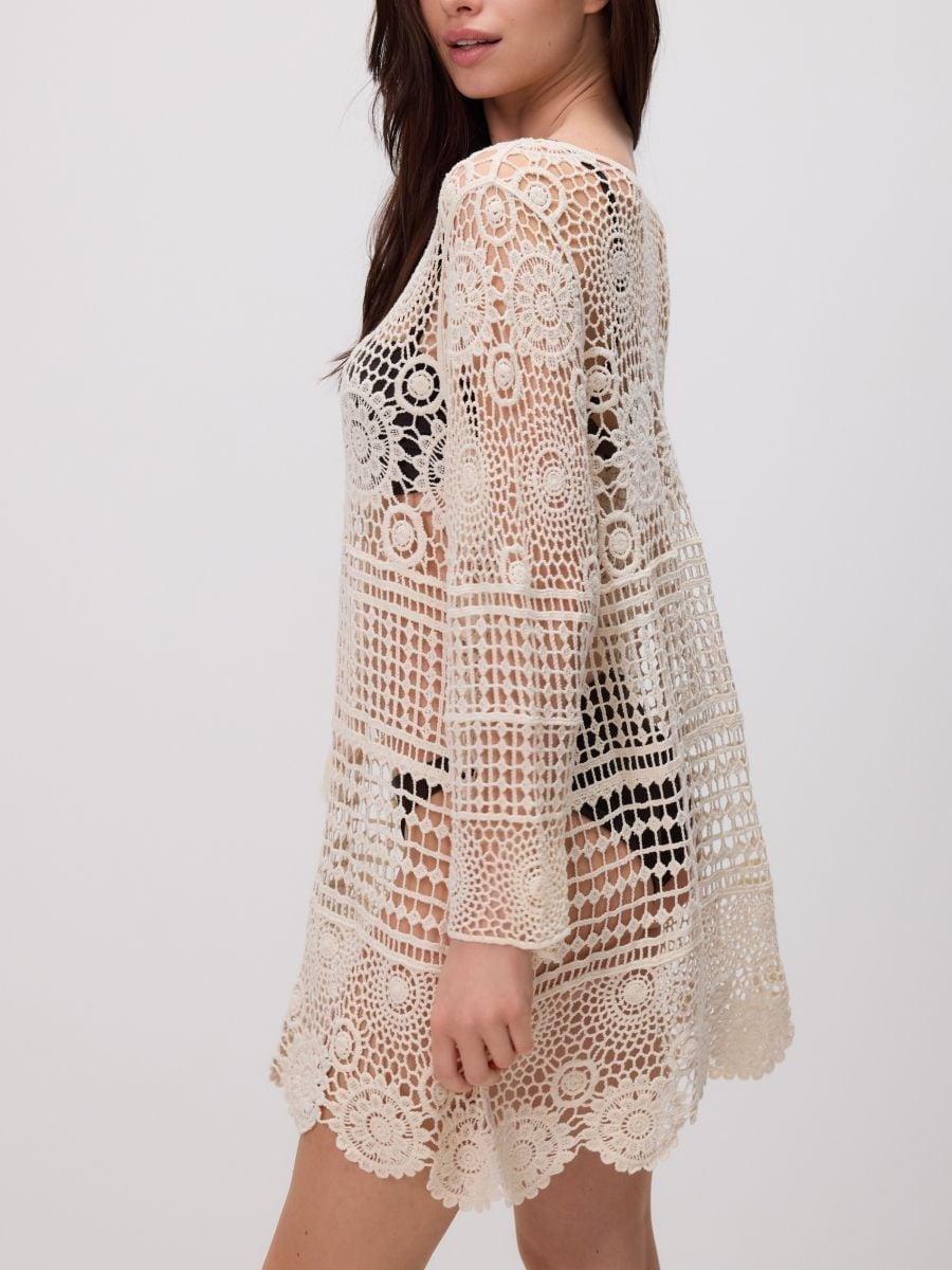 Cream Beach Jersey Cover Up, , large image number 2