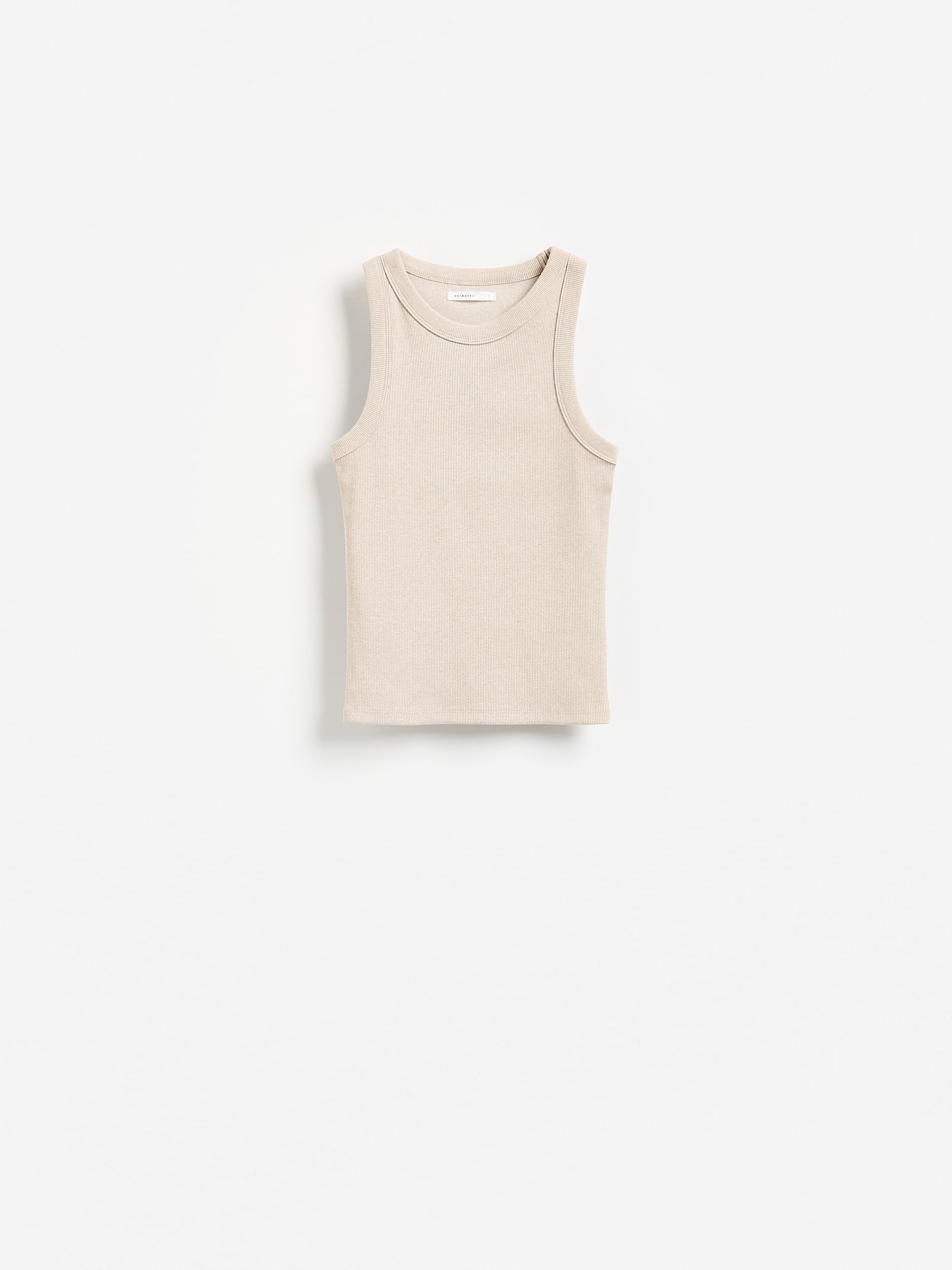 Beige Cotton Top, Beige, medium