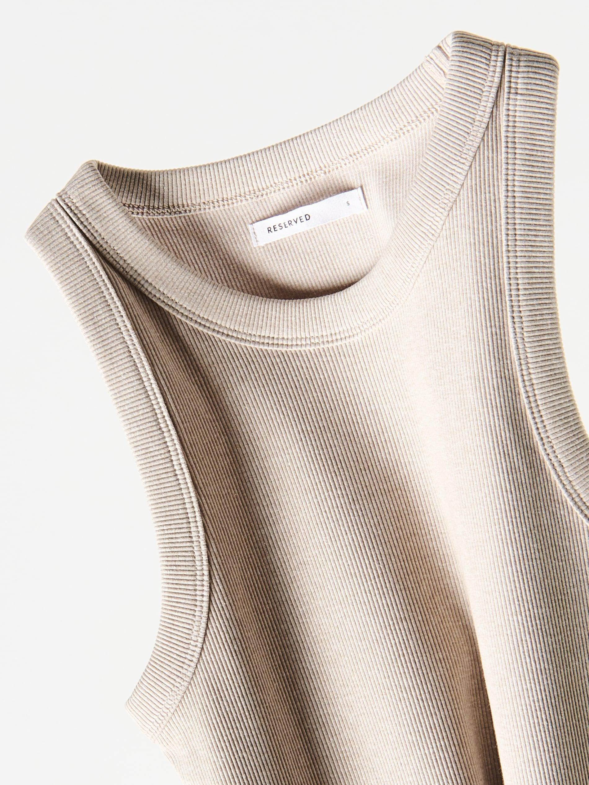 Beige Cotton Top, Beige, medium
