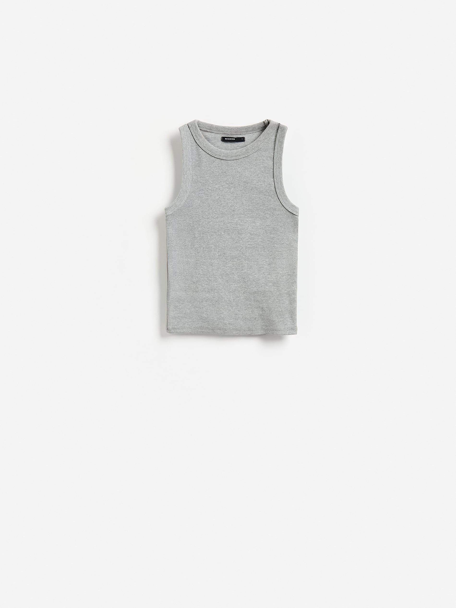 توب قطن رمادي, Grey, large image number 4