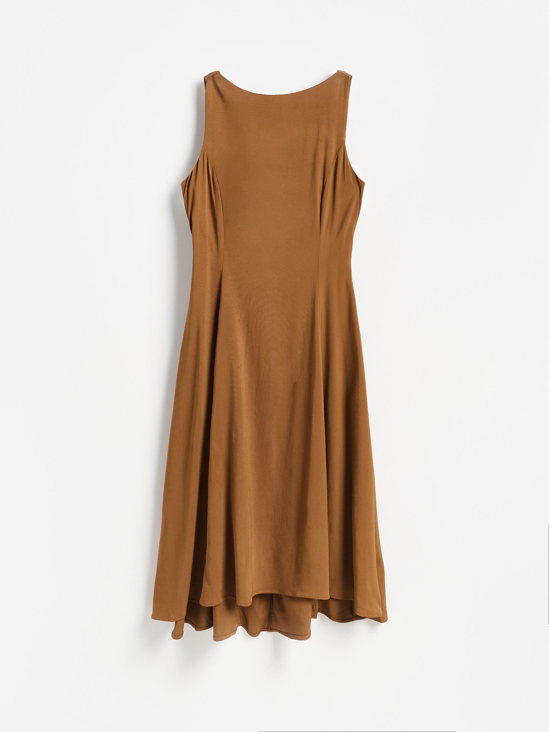 Brown Viscose Rich Maxi Dress, Brown, large image number 4