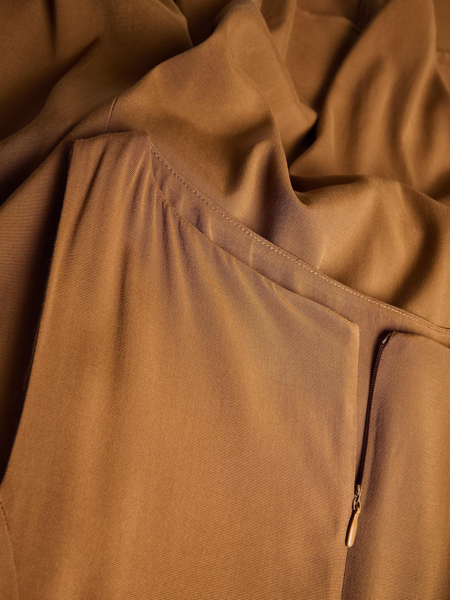 Brown Viscose Rich Maxi Dress, Brown, large image number 5