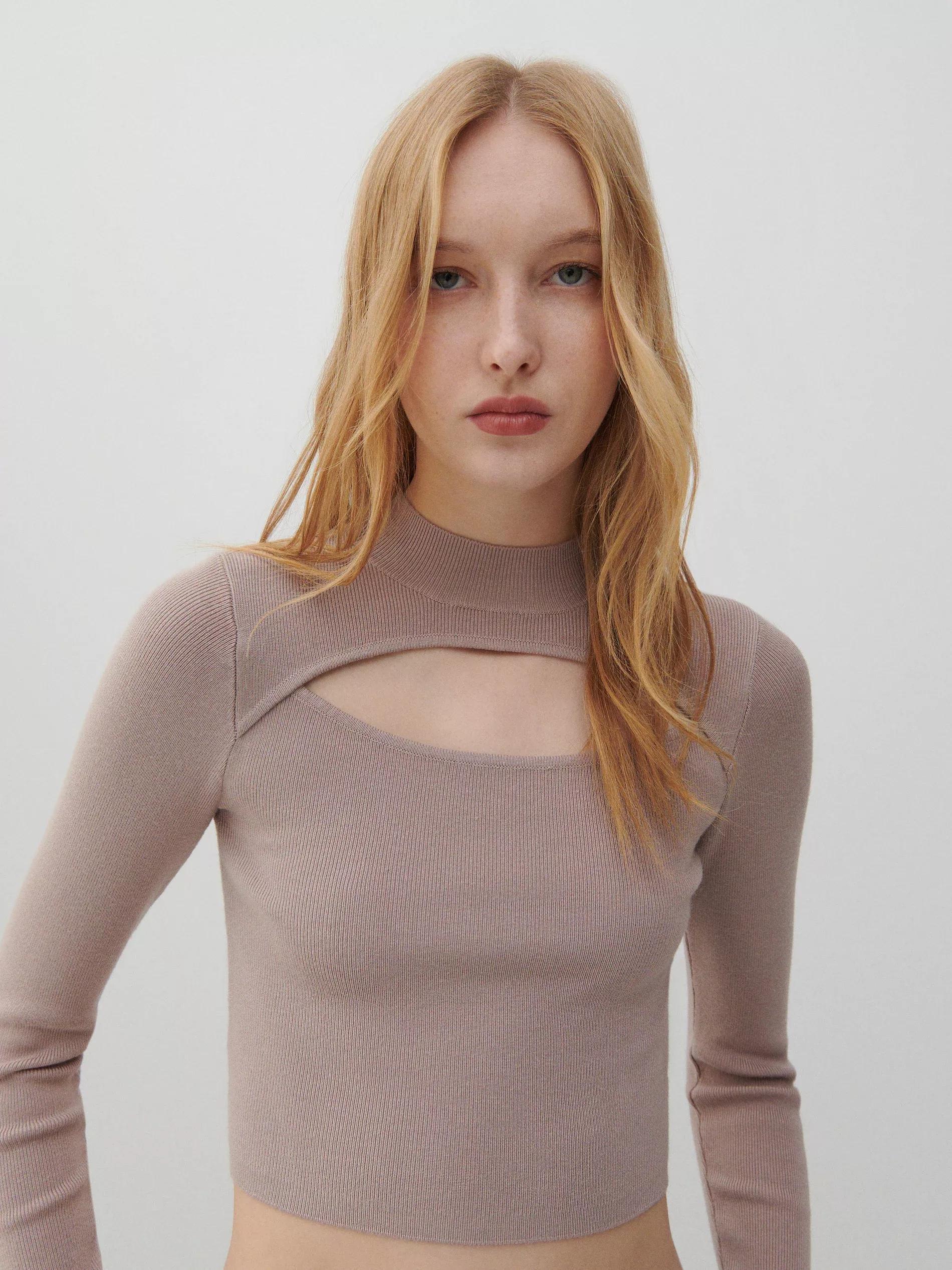 Beige Crop Top, , large image number 2