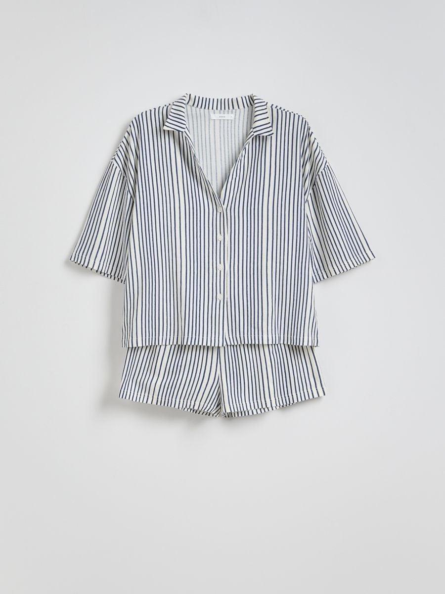 Blue Striped Two-Piece Pyjamas, , medium