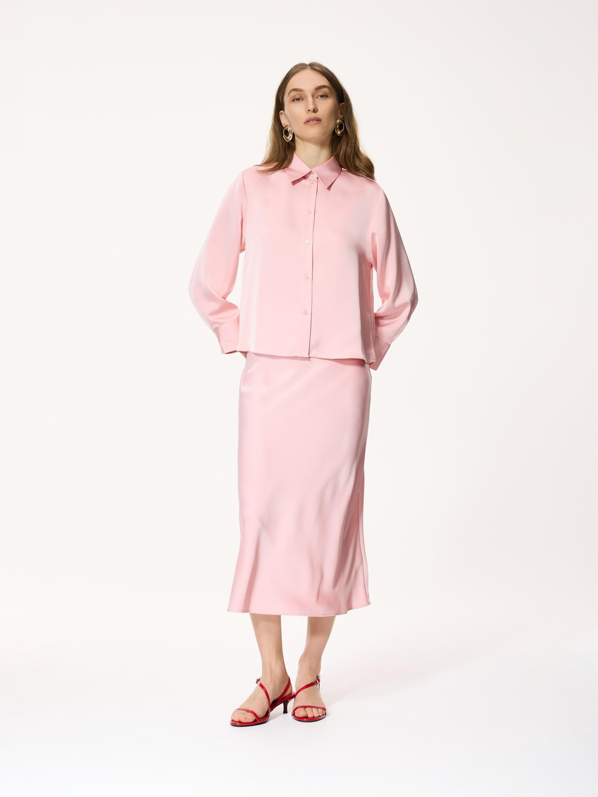 Pink Midi Skirt, Pink, large image number 0