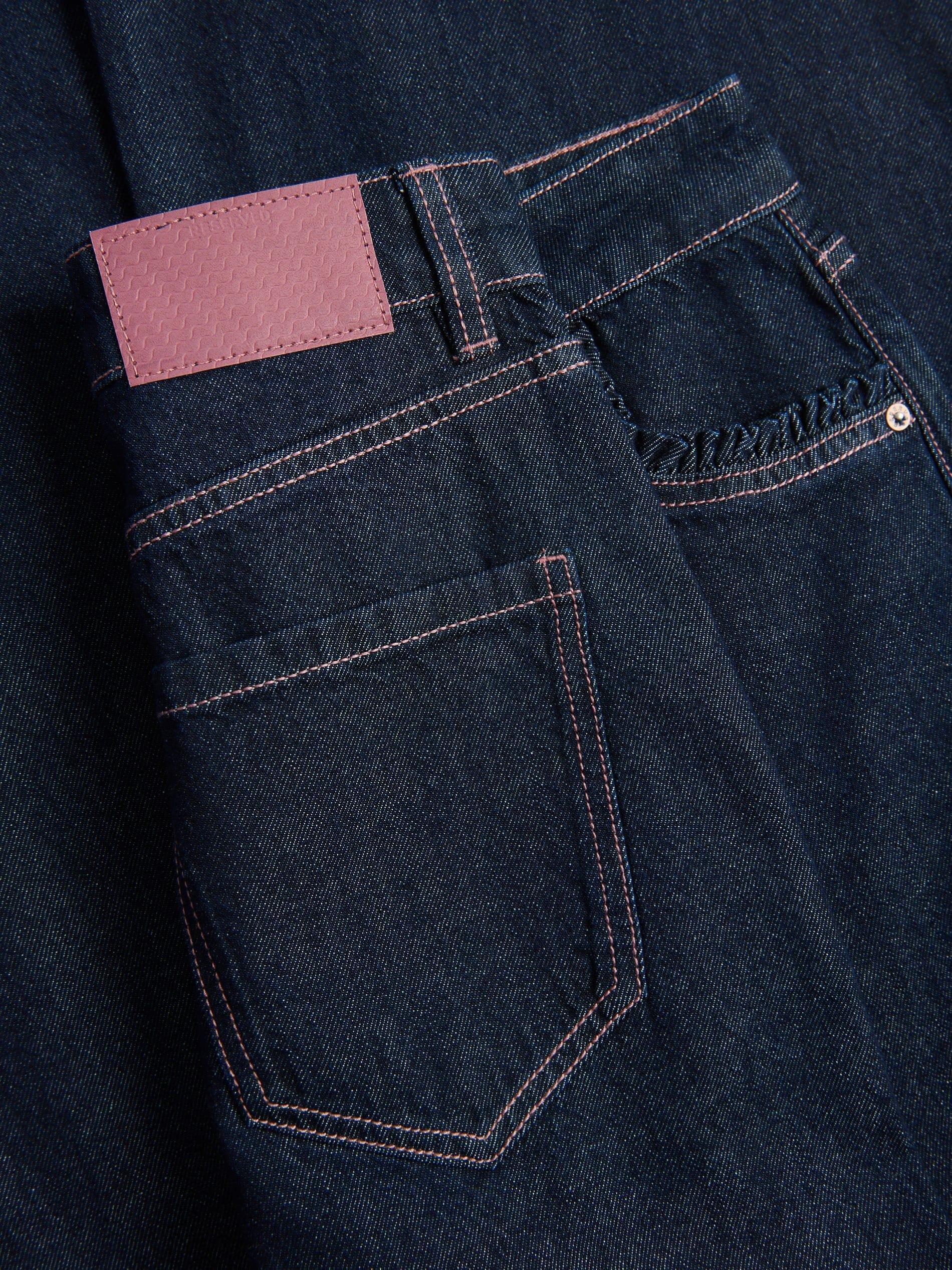 Navy Wide Leg Jeans, Blue, large image number 5