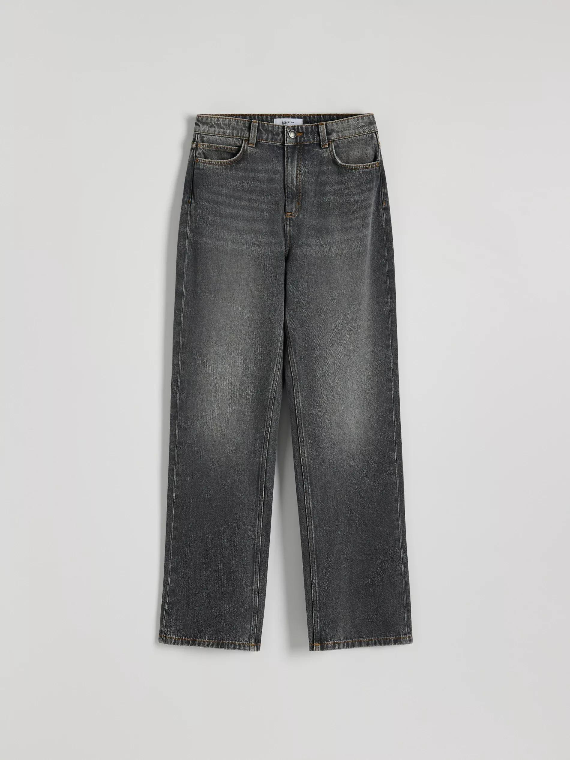 Grey Straight Loose Jeans, , large image number 7