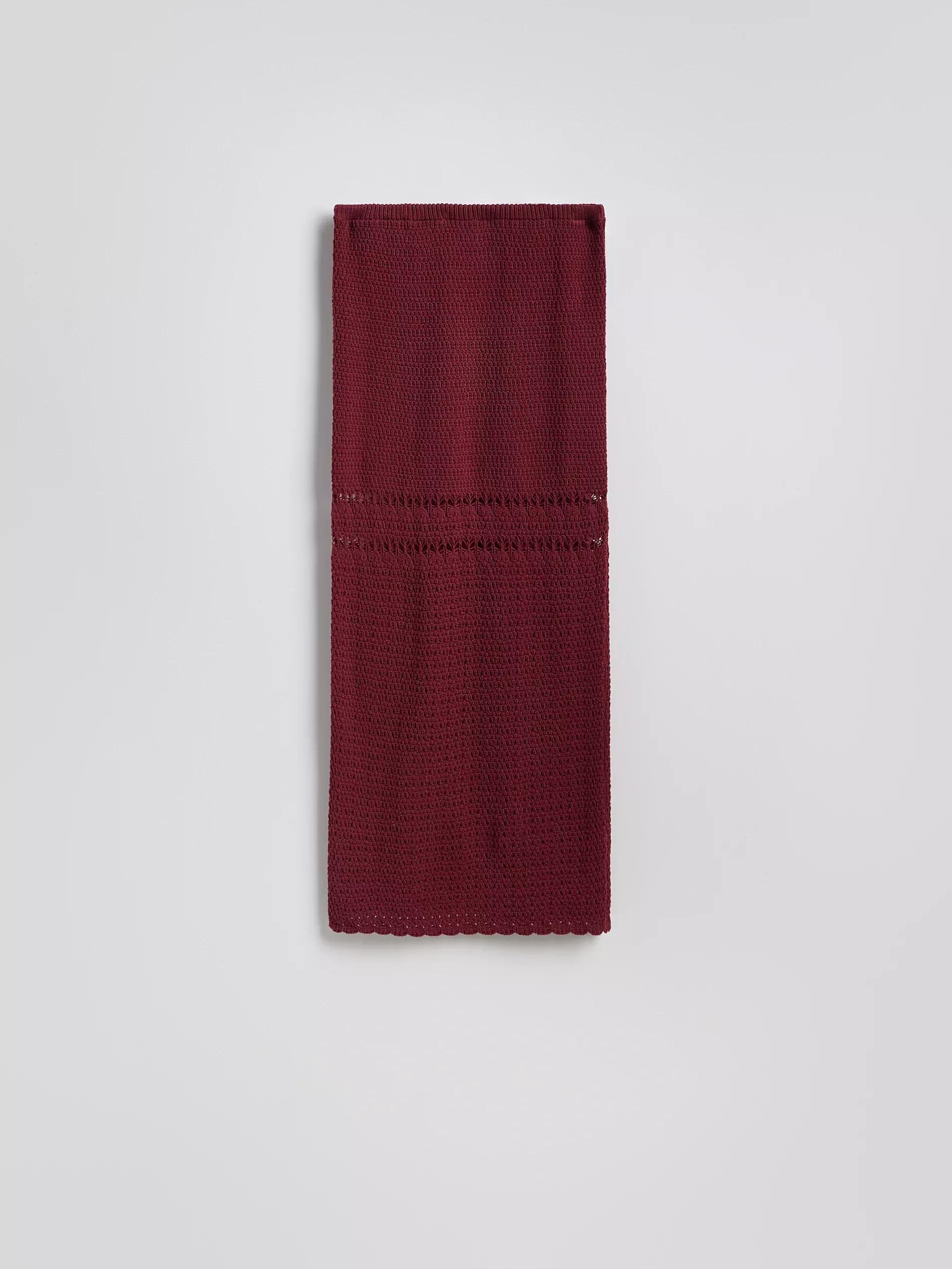Maroon Maxi Jersey Skirt, , large image number 3