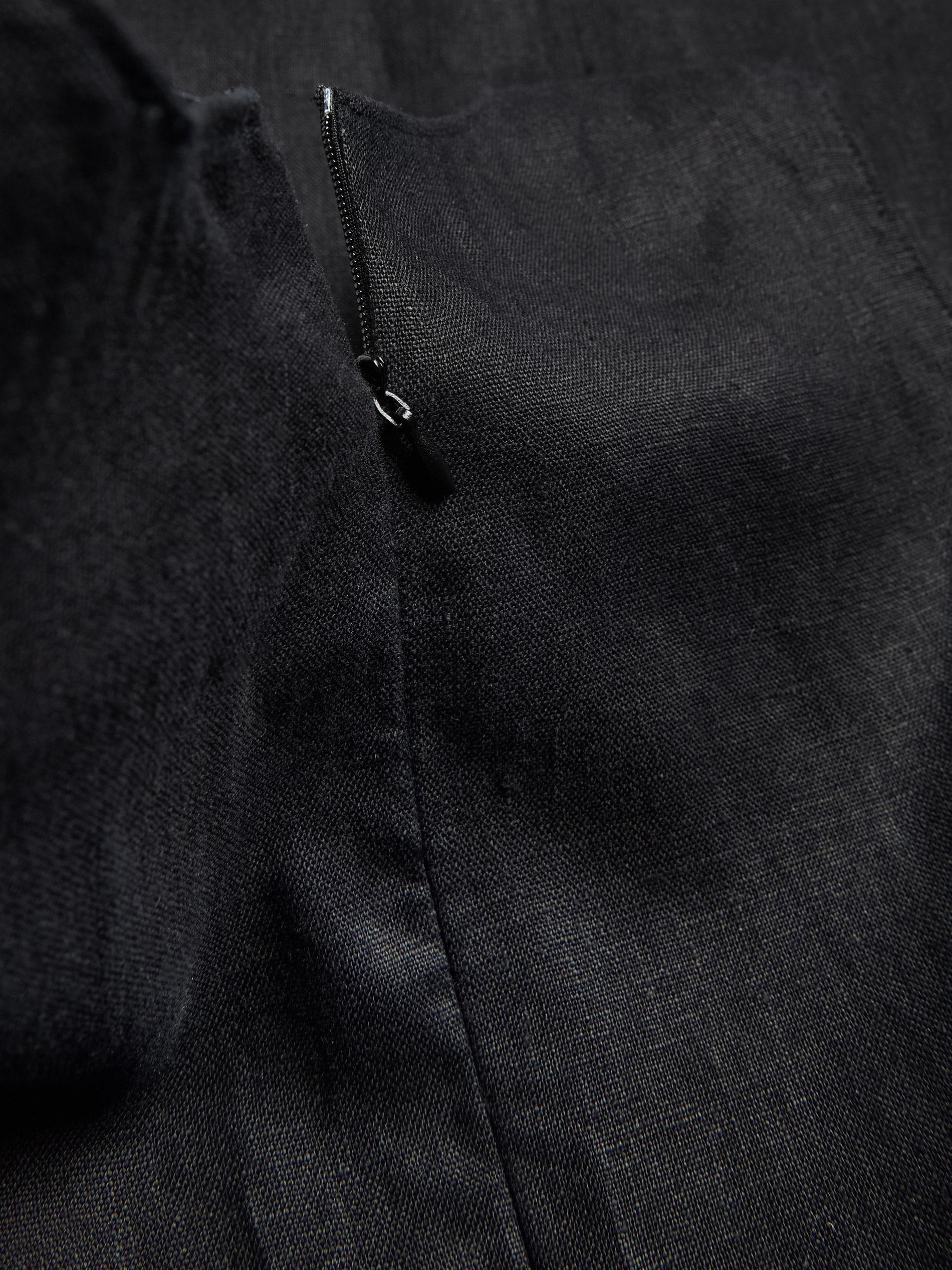 Black Linen Dress, Black, large image number 4