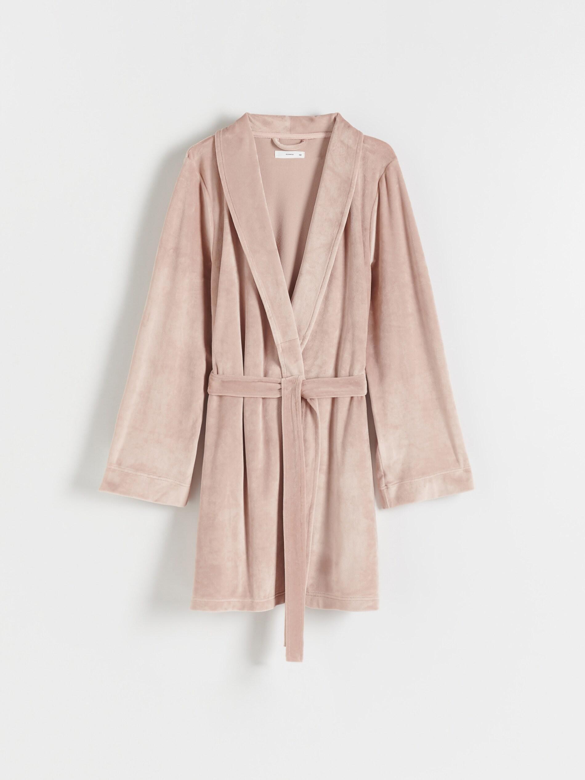 Beige Velour Dressing Gown, , large image number 0