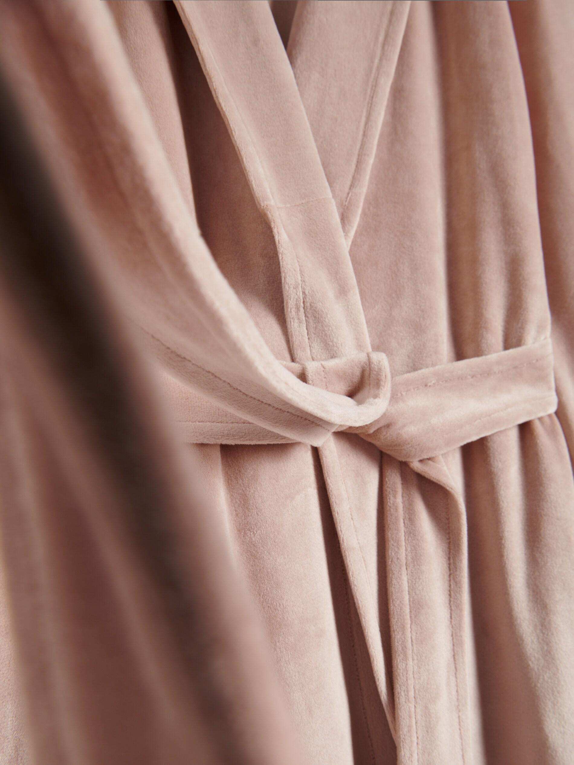 Beige Velour Dressing Gown, , large image number 1