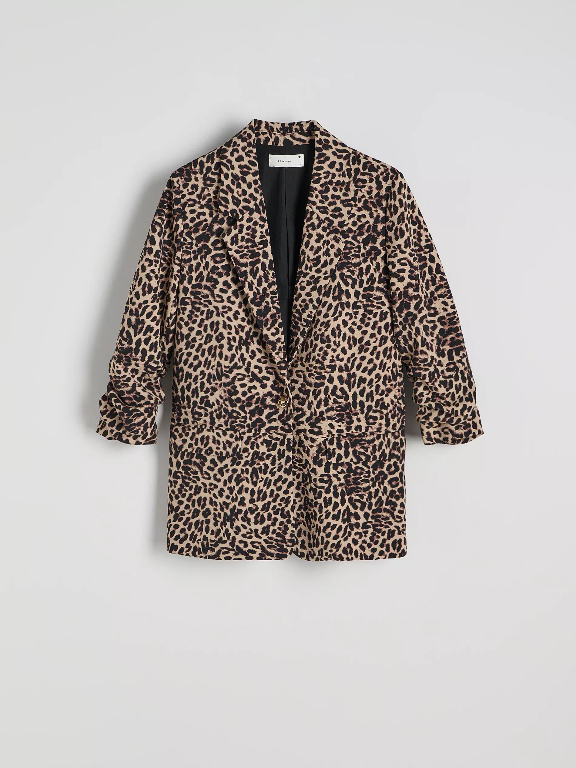 Multicolour Animal Print Blazer, , large image number 5