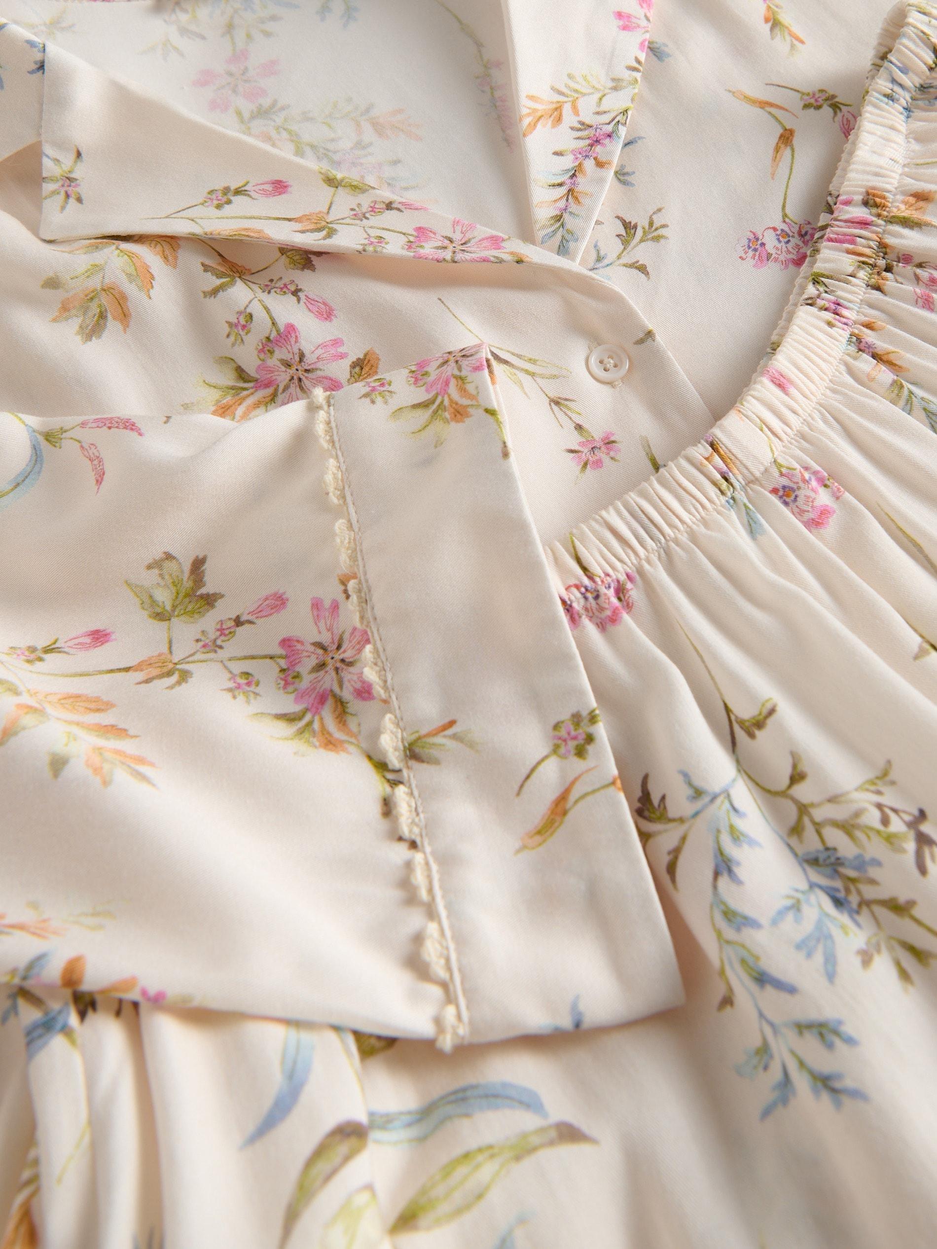 Multicolour Two-Piece Patterned Pajamas, Ivory, large image number 5