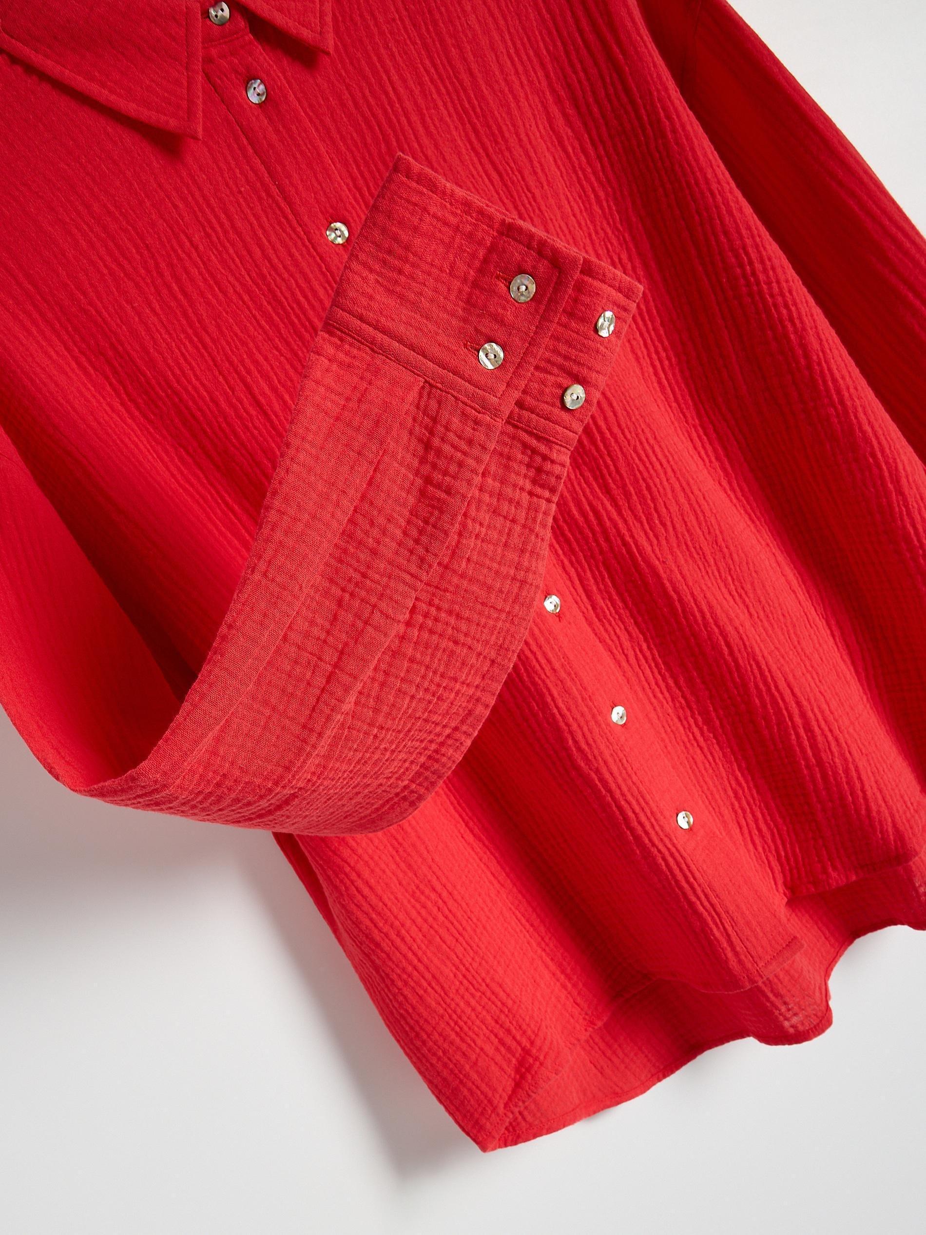 Red Buttoned Shirt, , large image number 8