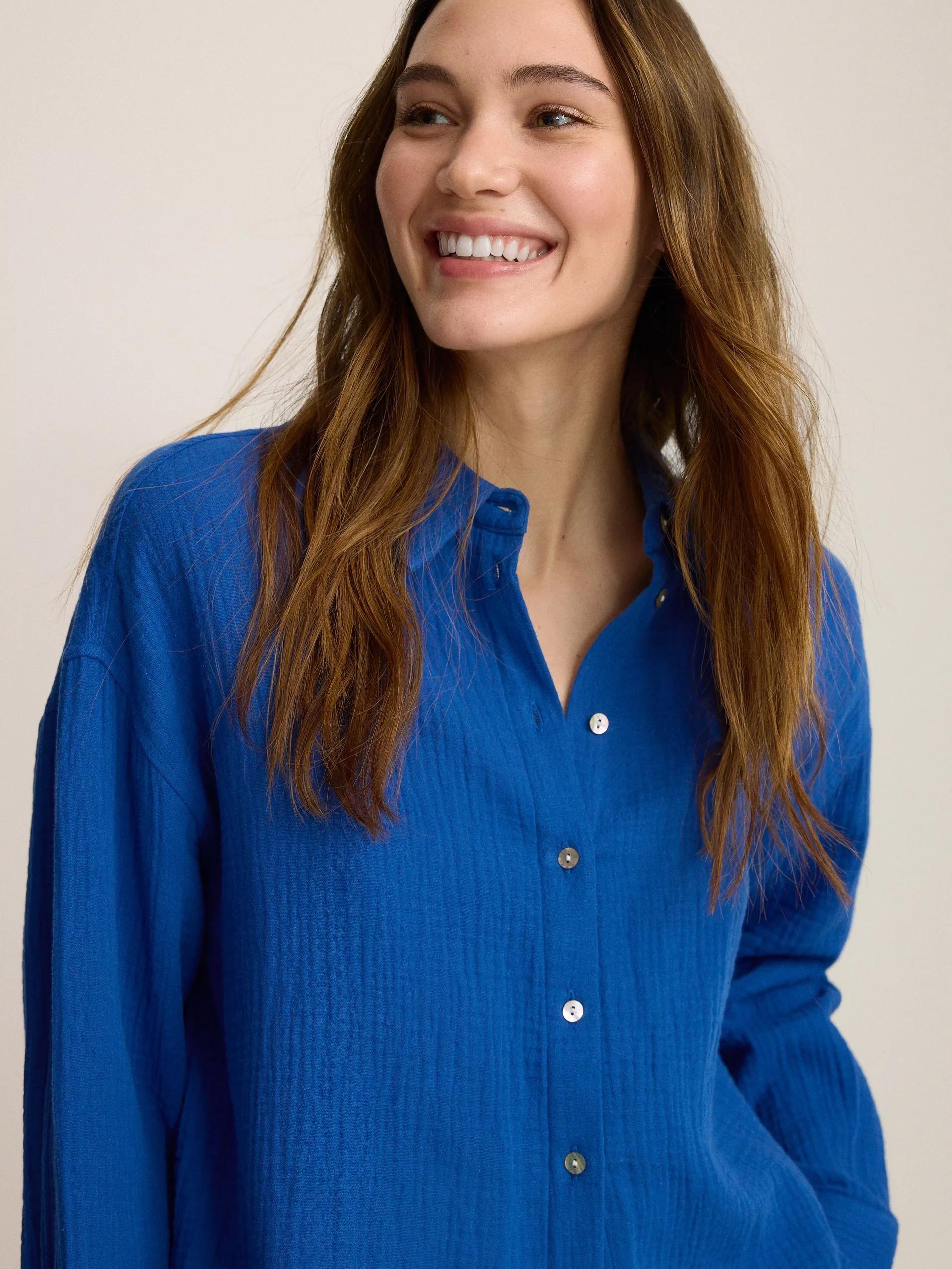 Blue Shirt, Blue, large image number 1