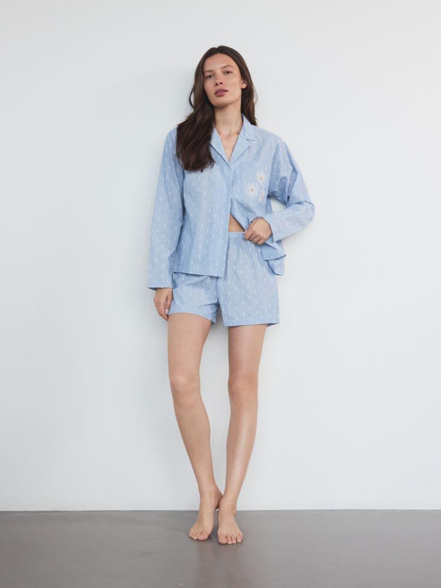Blue Two Piece Pyjama Set, , large image number 1