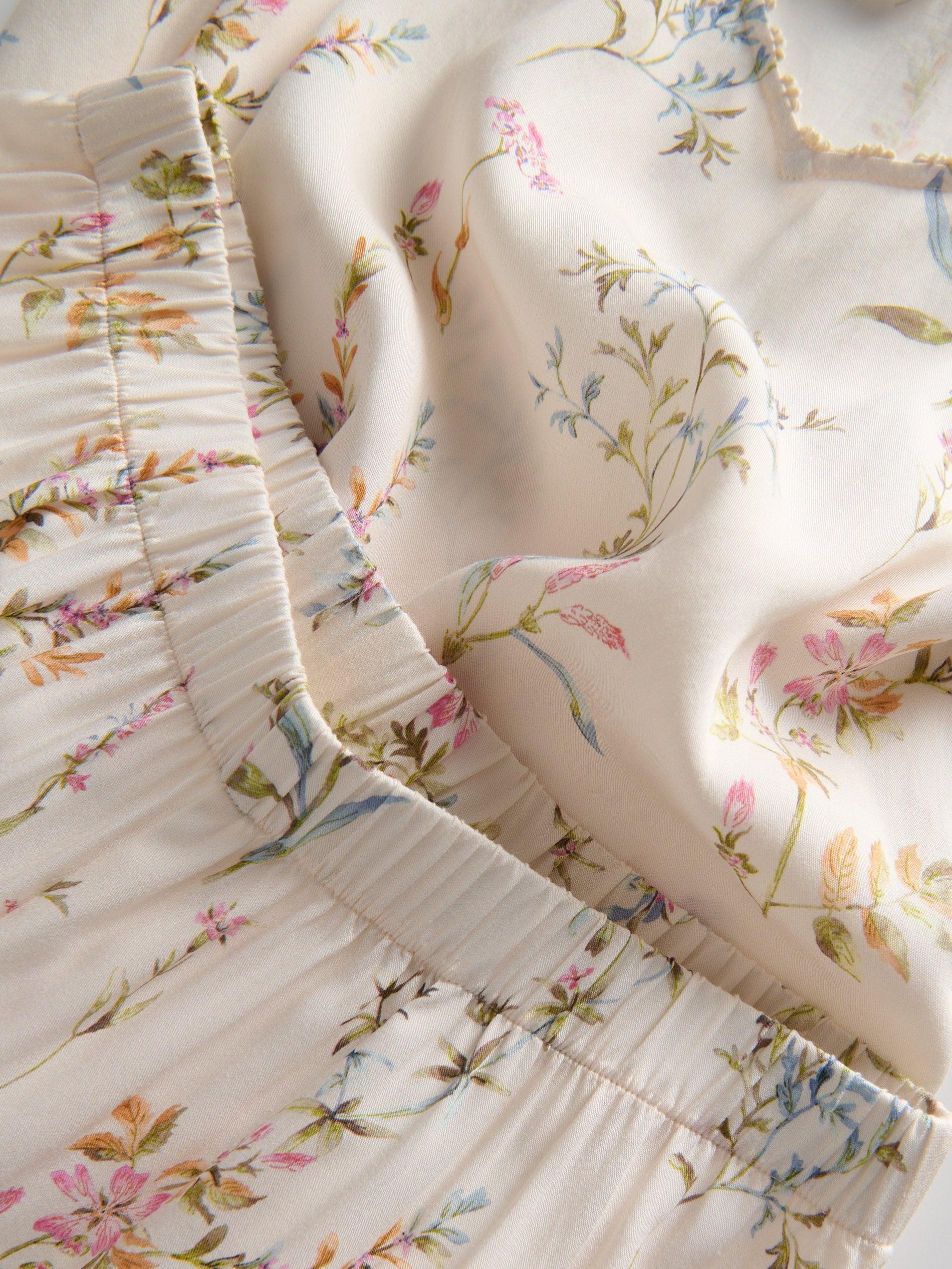 Multicolour Two-Piece Viscose Pajamas, , large image number 4