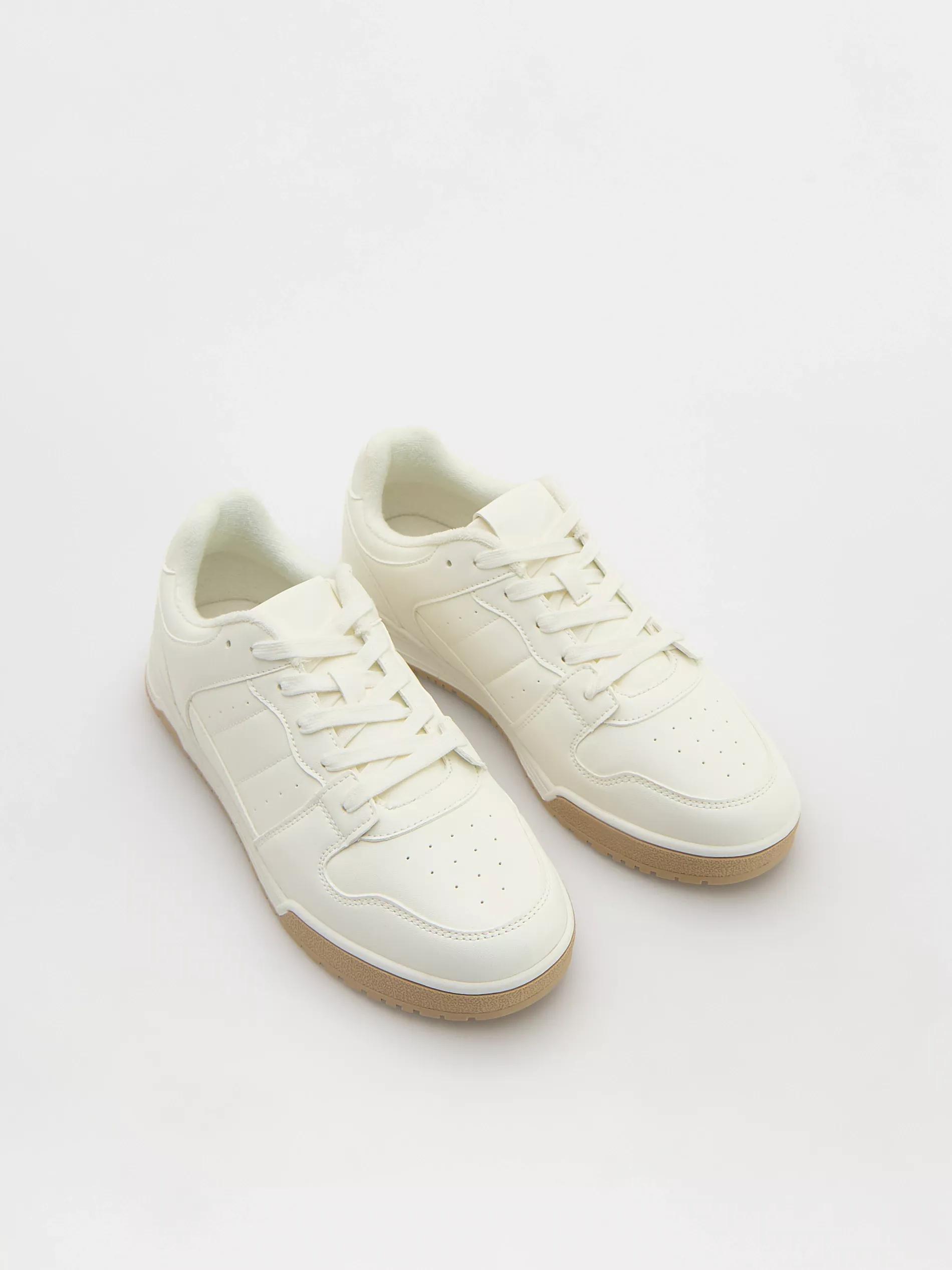 White Eco-Leather Sports Shoes, , large image number 1