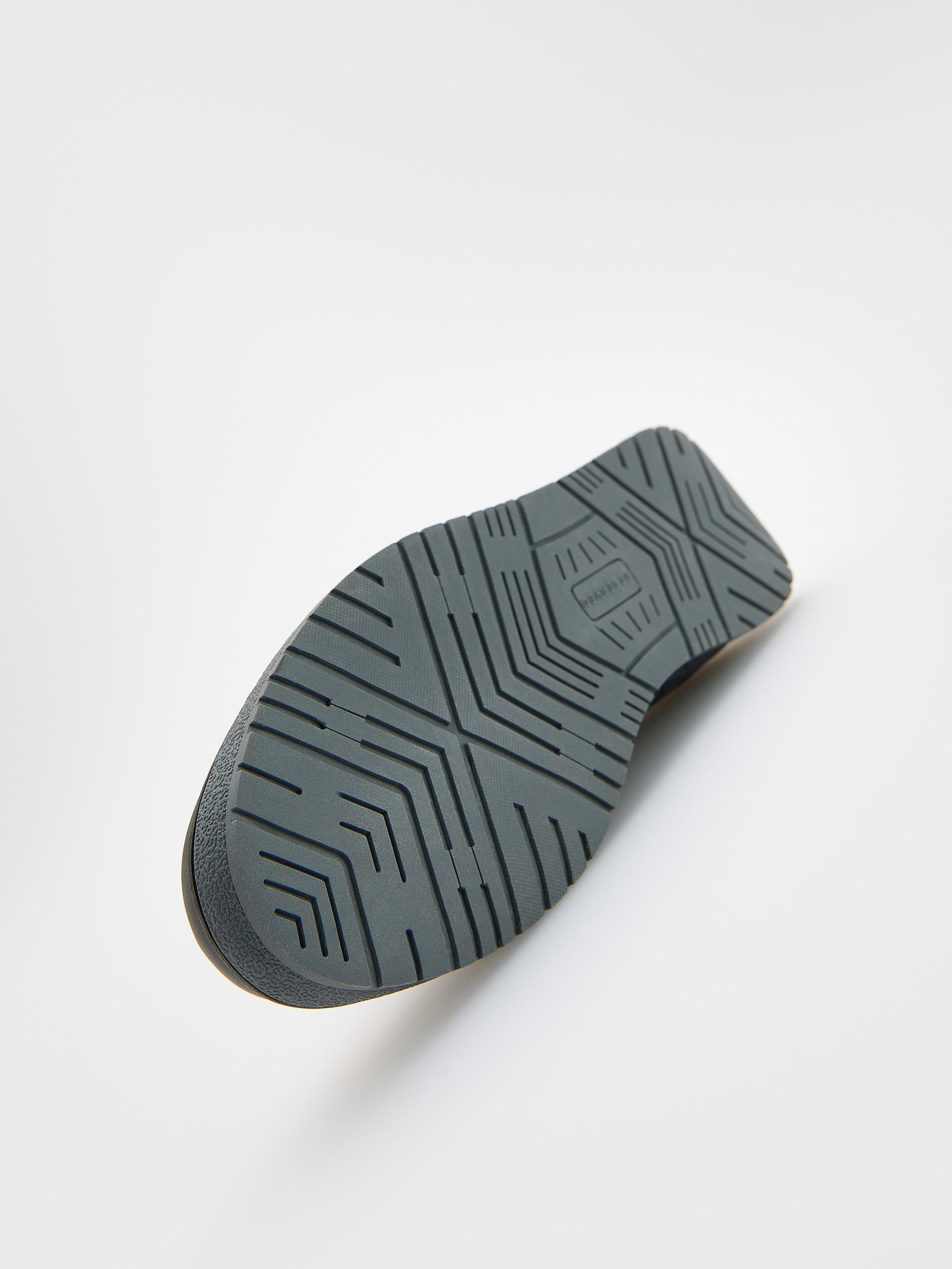 Black Eco-Leather Sports Shoes, Black, large image number 3