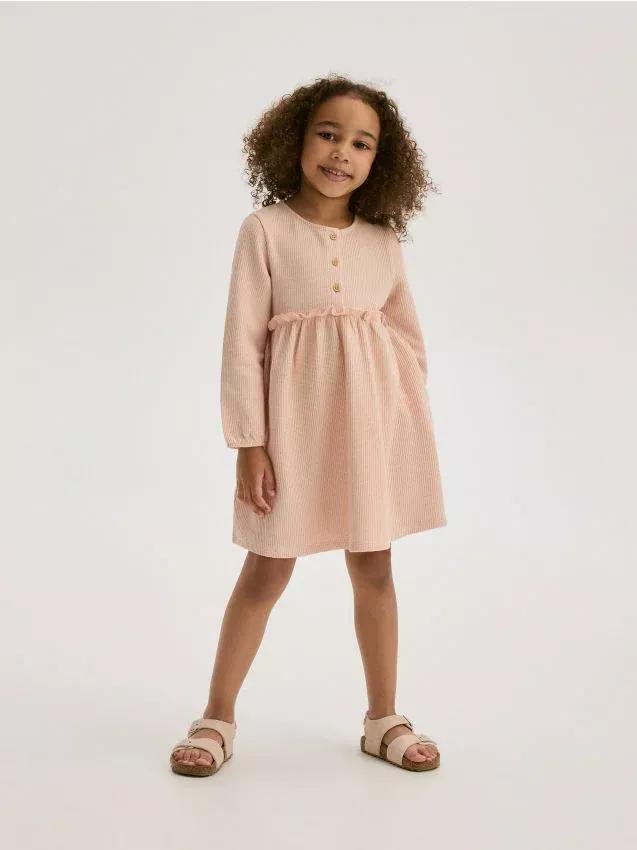 Pink Jersey Dress, Kids Girls, , large image number 0