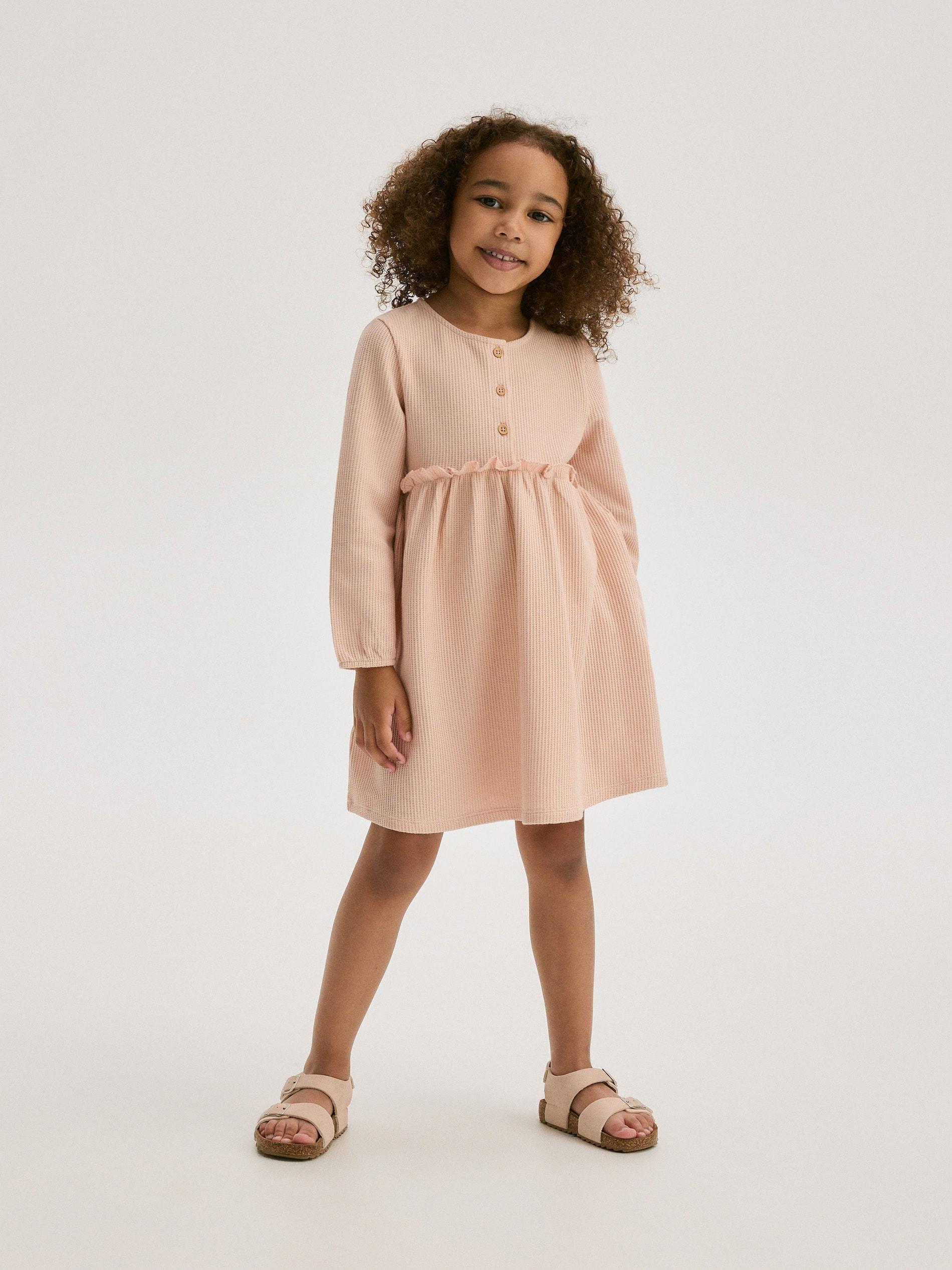 Pink Jersey Dress, Kids Girls, , large image number 1