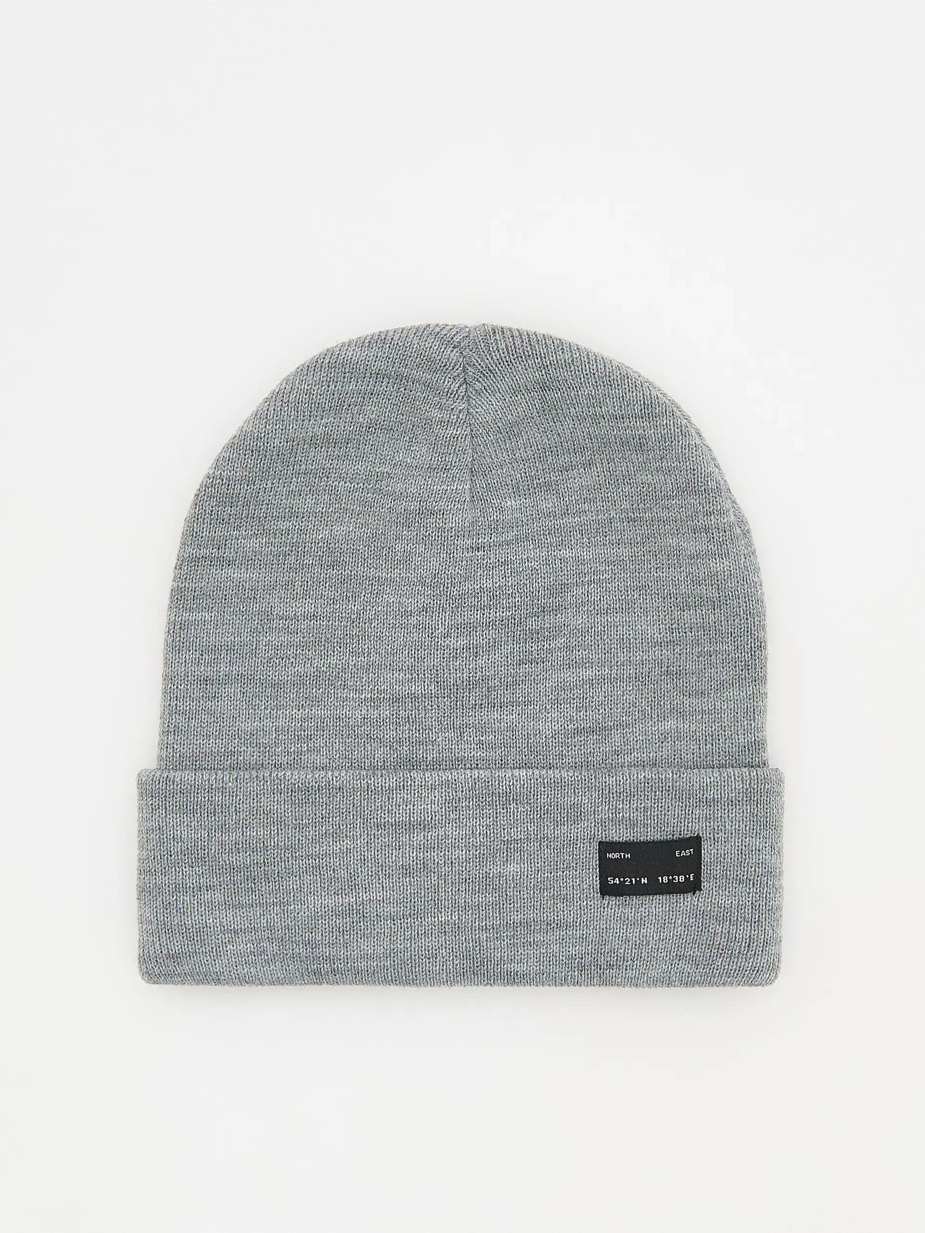 Grey Beanie With Patch, Light grey, large image number 1