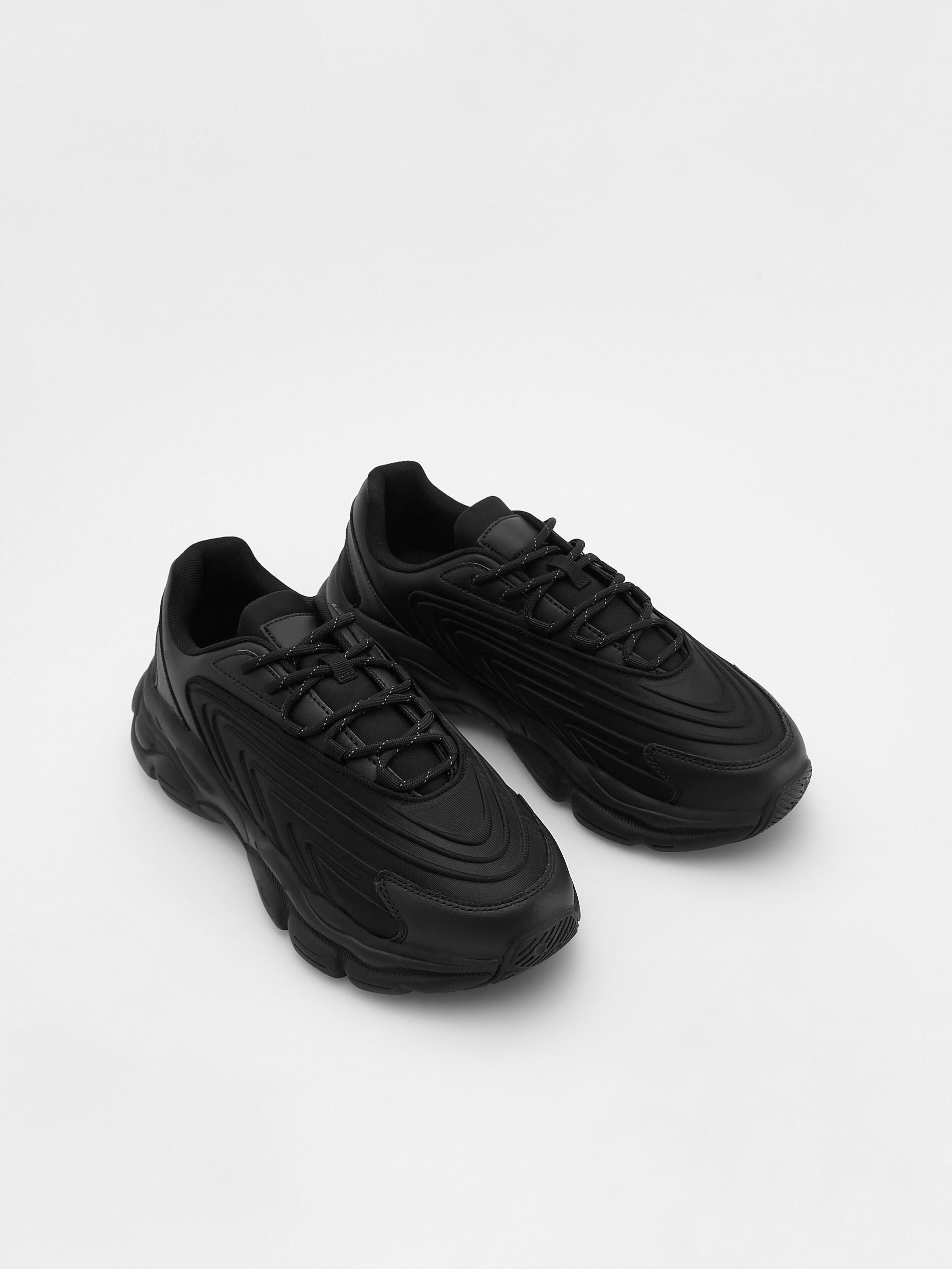 Black Sports Shoes, Black, large image number 0