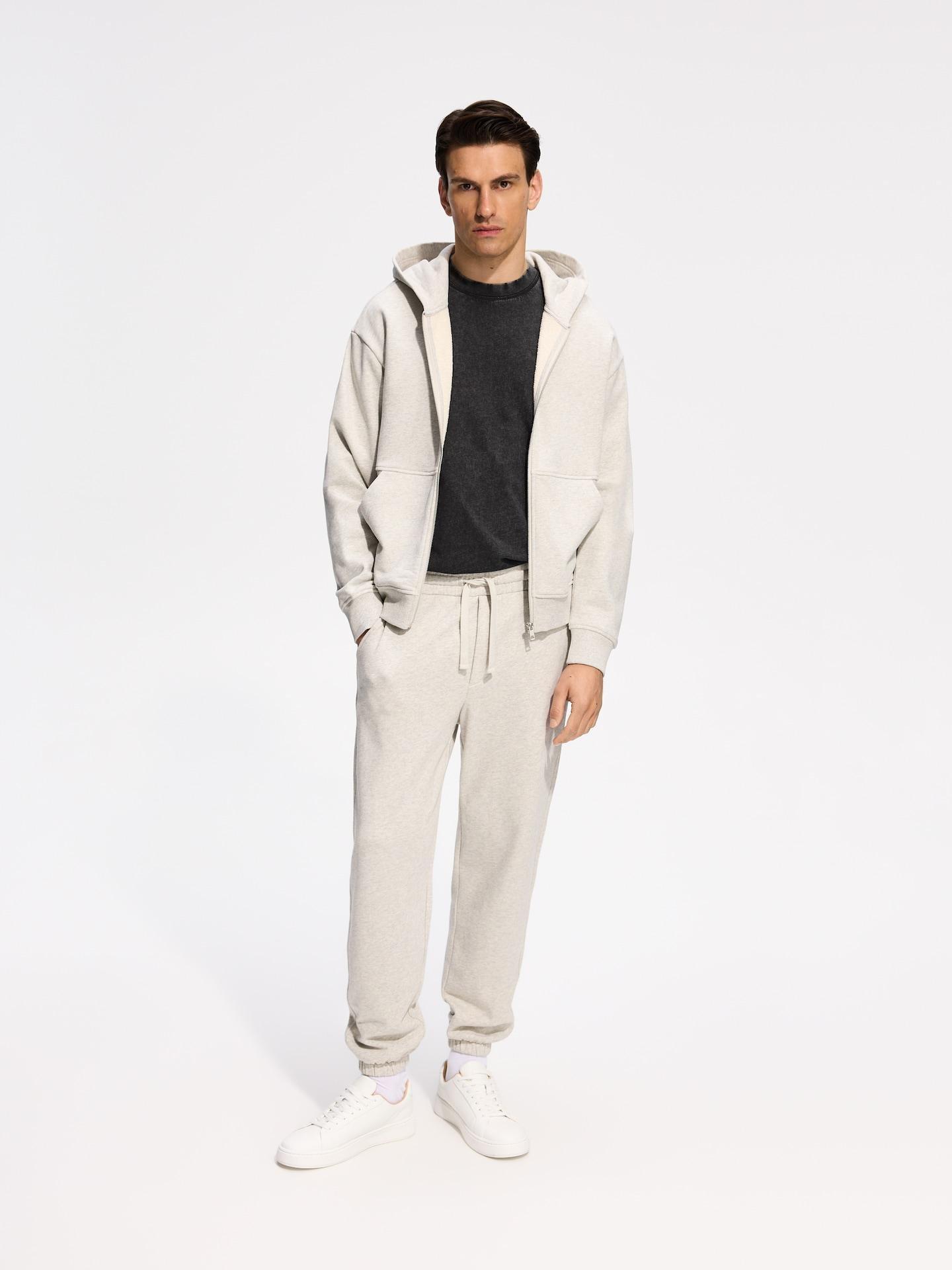 Grey Cotton Rich Sweatpants, Light grey, medium