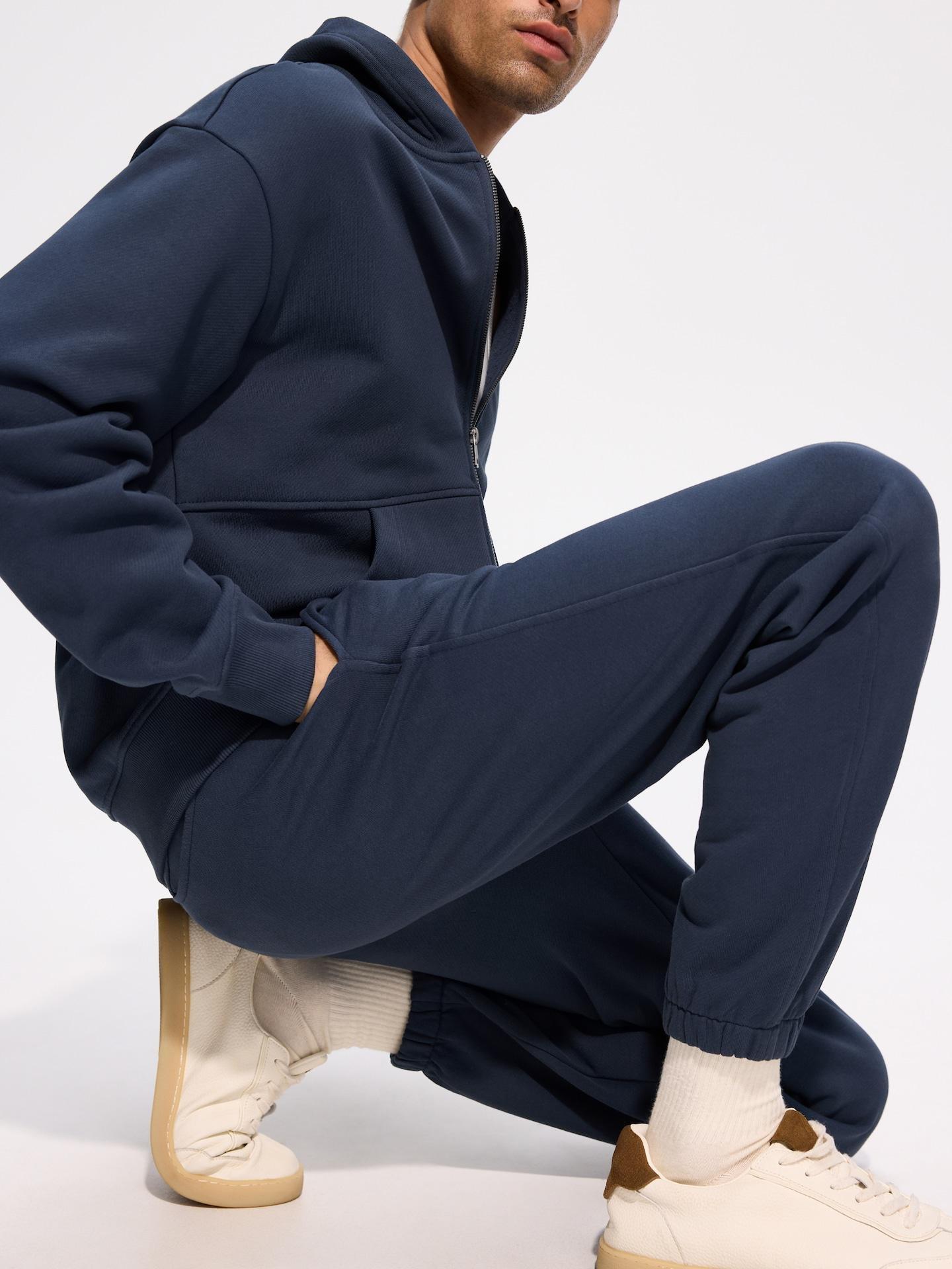 Blue Cotton Rich Sweatpants, Navy, medium